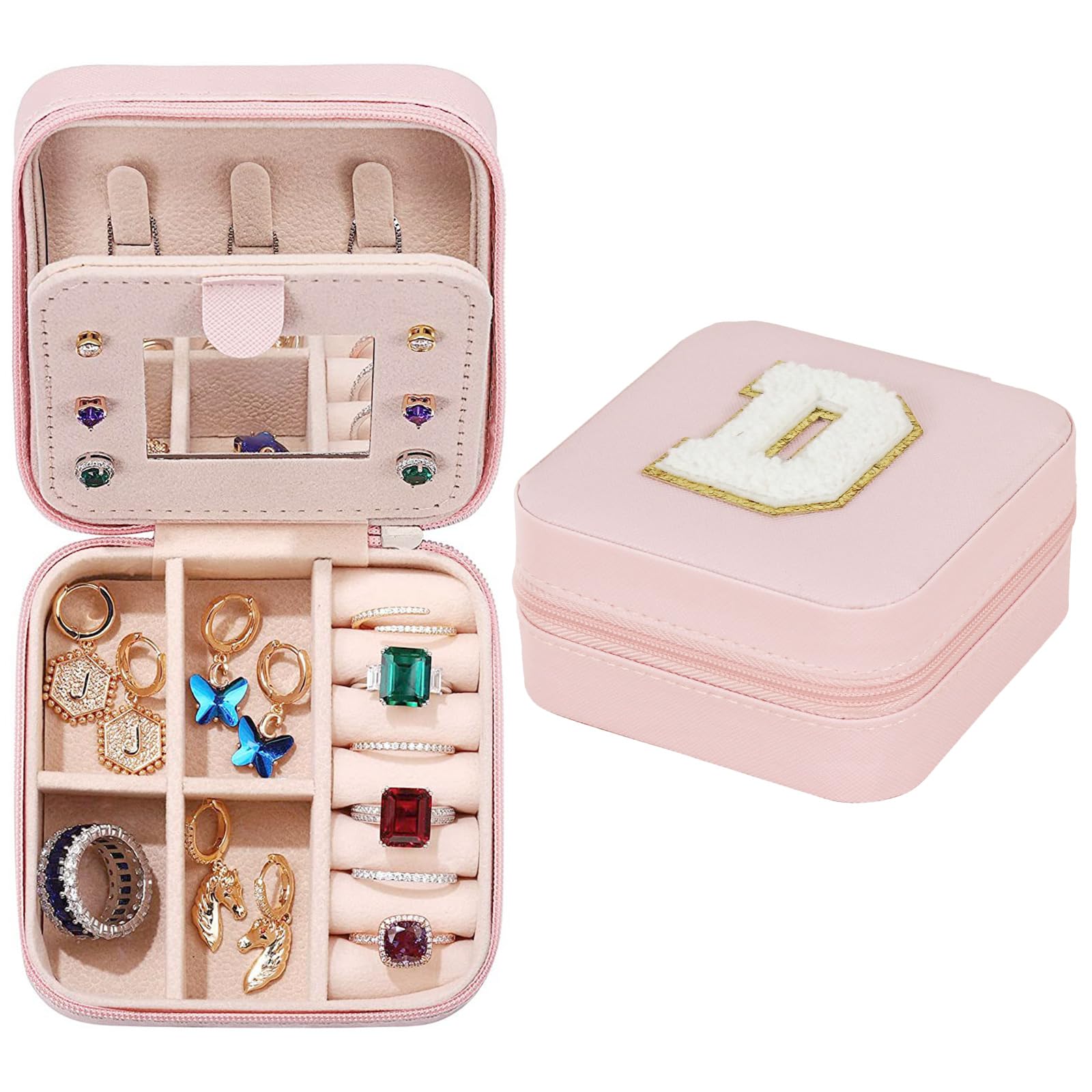 Yejahy Women's D Jewellery Box - Small Travel Organiser For & Girls