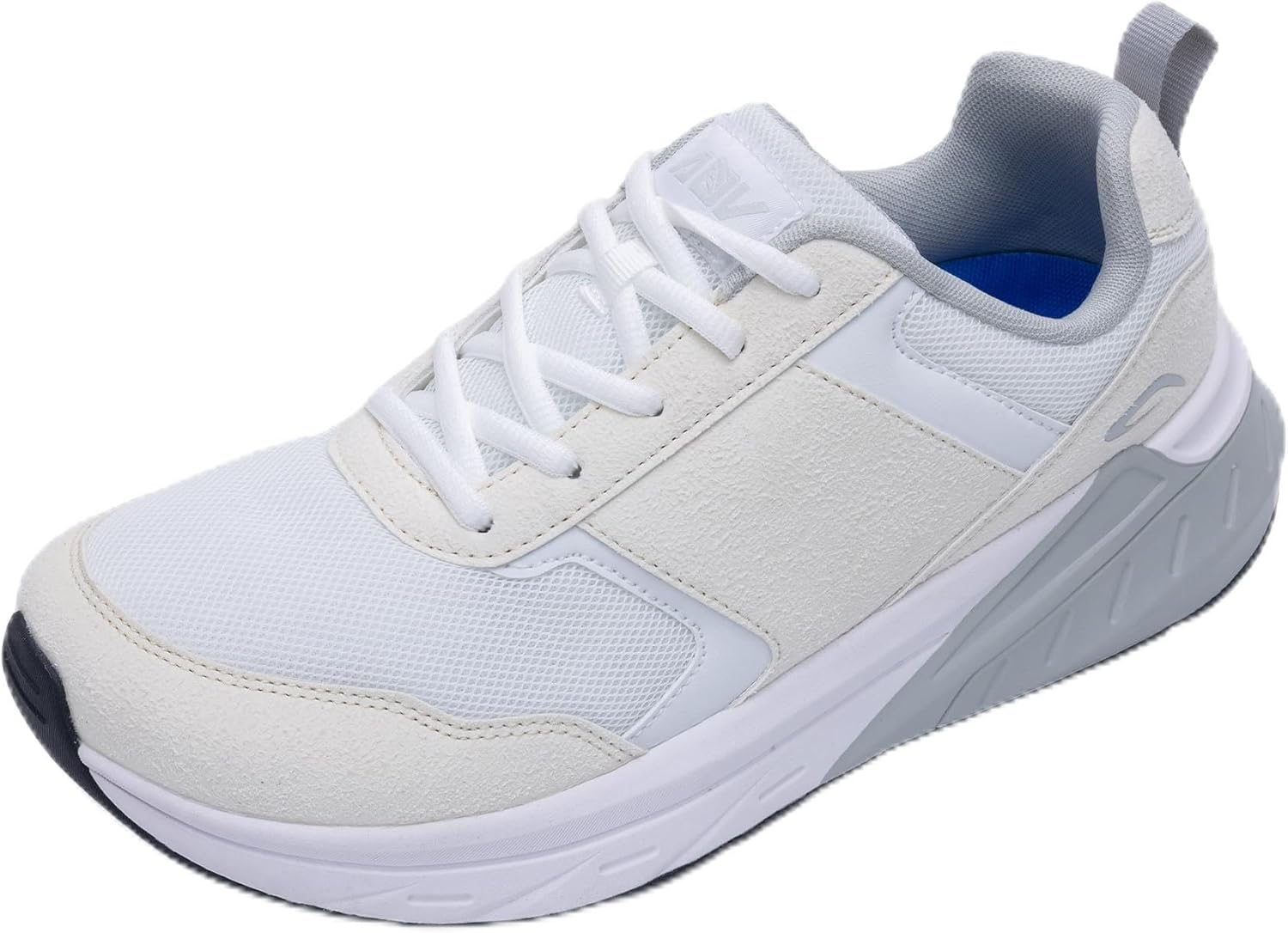 AOV Men's Wide Toe Box Walking Shoes for Standing All Day | Arch Support Anti-Fatigue Tennis Shoes for Plantar Fasciitis Relief