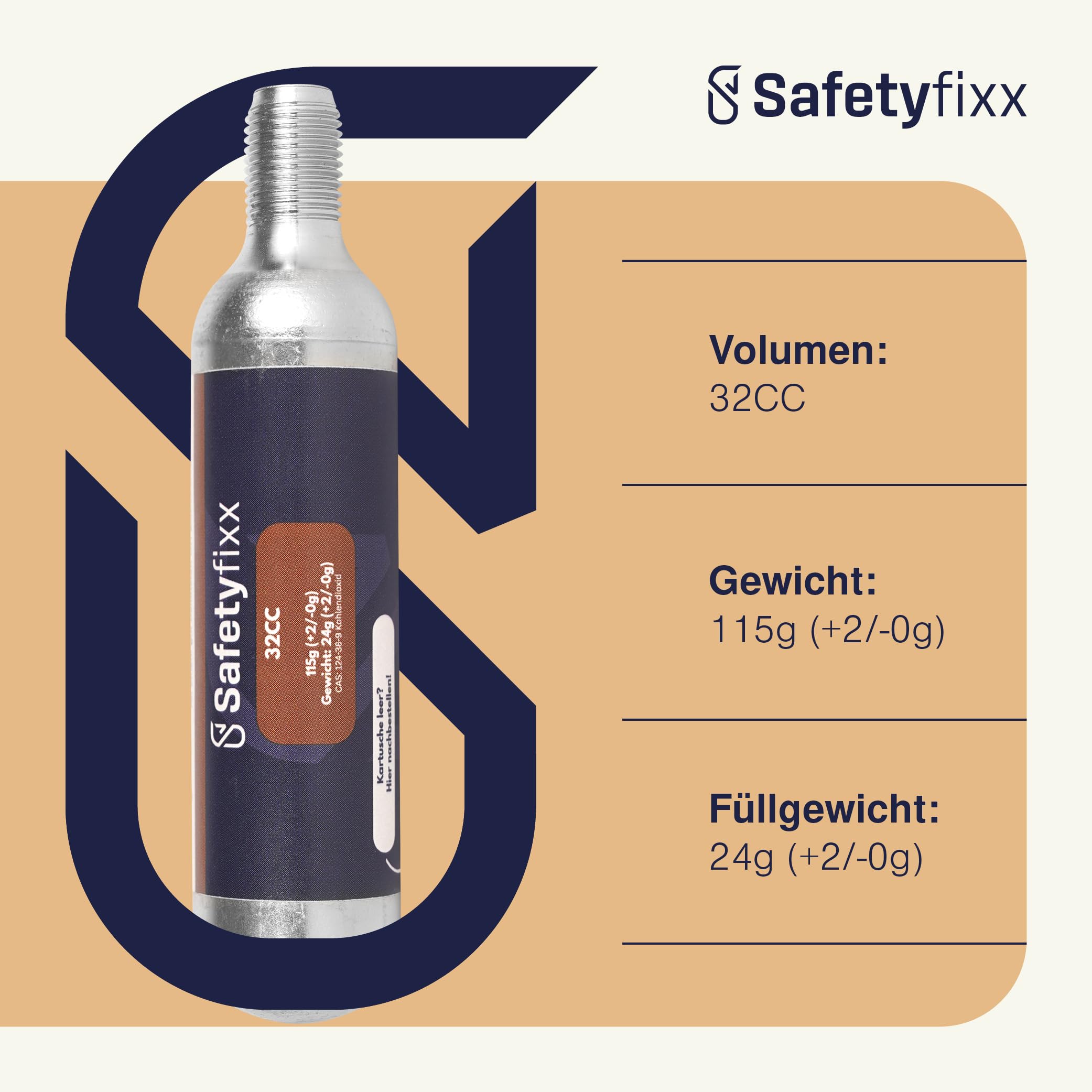 CO2 Gaskartusche 21CC-100CC Ersatzkartusche