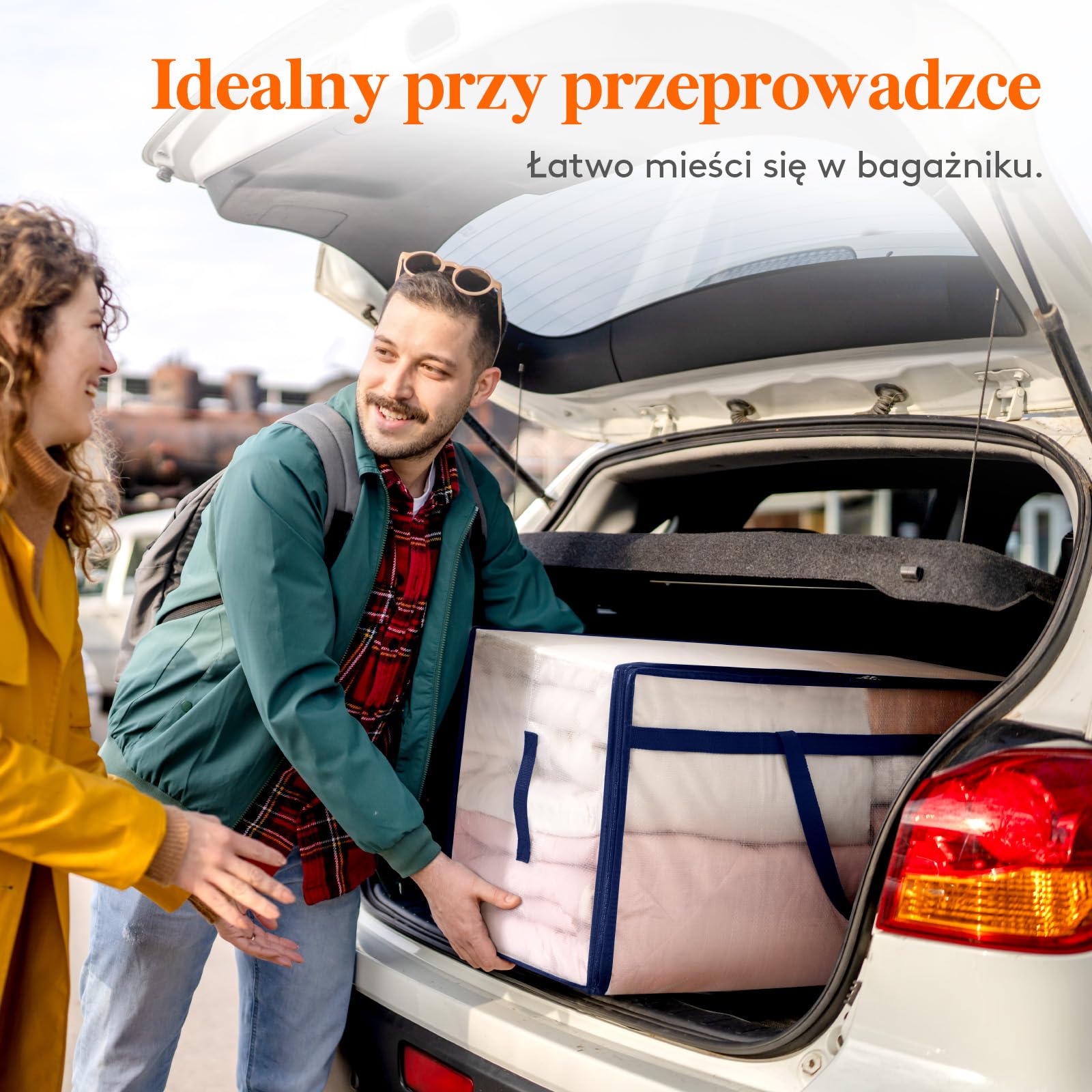 Lifewit Zestaw 6 toreb do przechowywania ubrań 110 L, duże torby przeprowadzkowe z uchwytami, składane pudełka przeprowadzkowe na kołdry, koce, ubrania, przezroczyste
