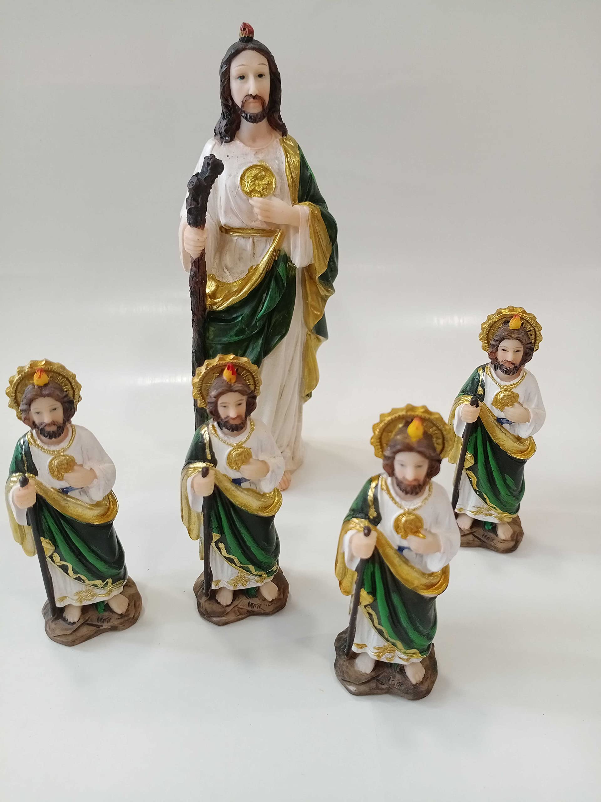 BAKA Saint Jude Statue Religious Idol & Figurine (Poly Resin, Multi Color) (St. Jude)