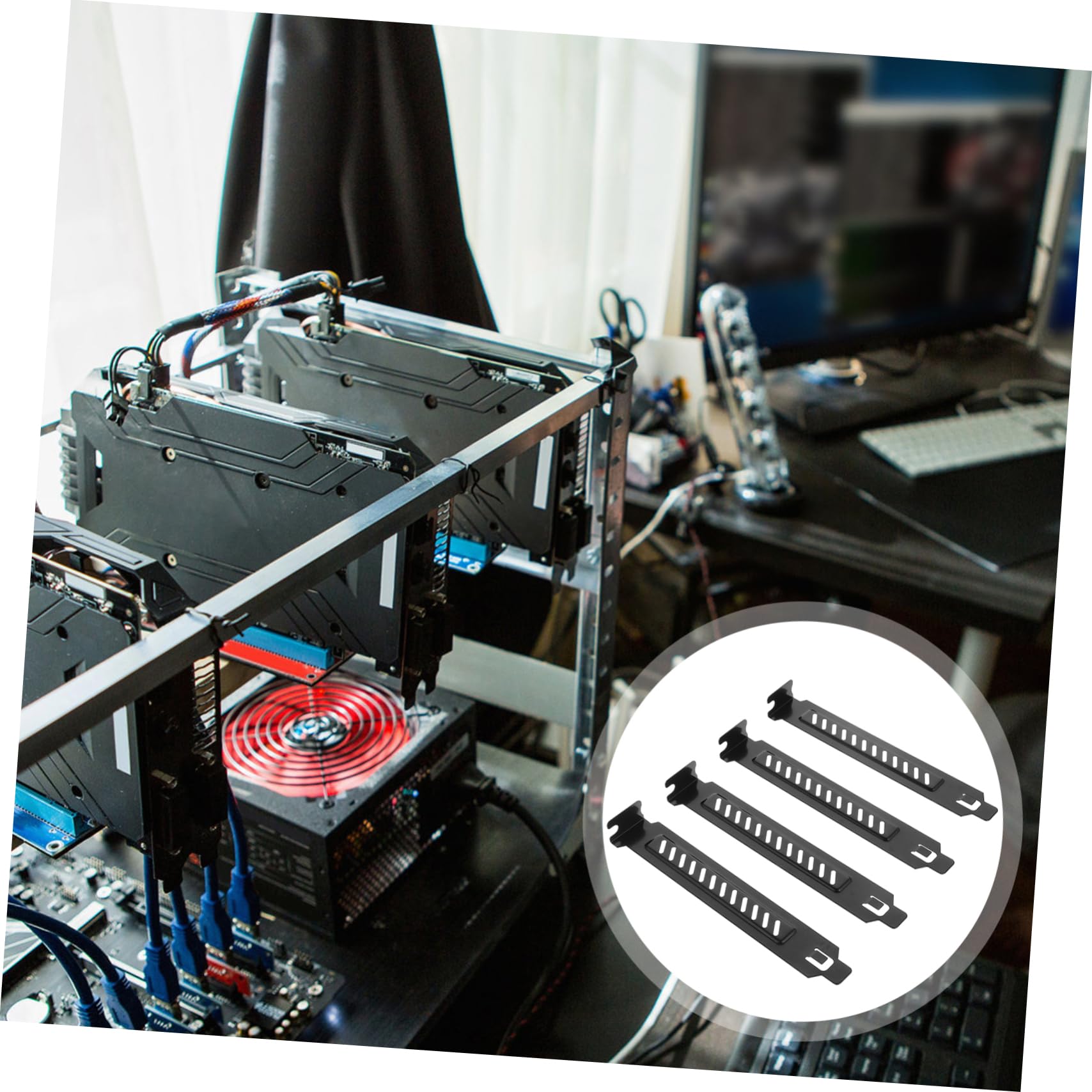 4 Set Copertura Slot Pci Per Chassis Computer Inossidabile Polvere Per Fessure Posteriore Facile Installare E Rimuovere Resistenti E Robusti Per Mantenere Pulito 20 Pezzi*4
