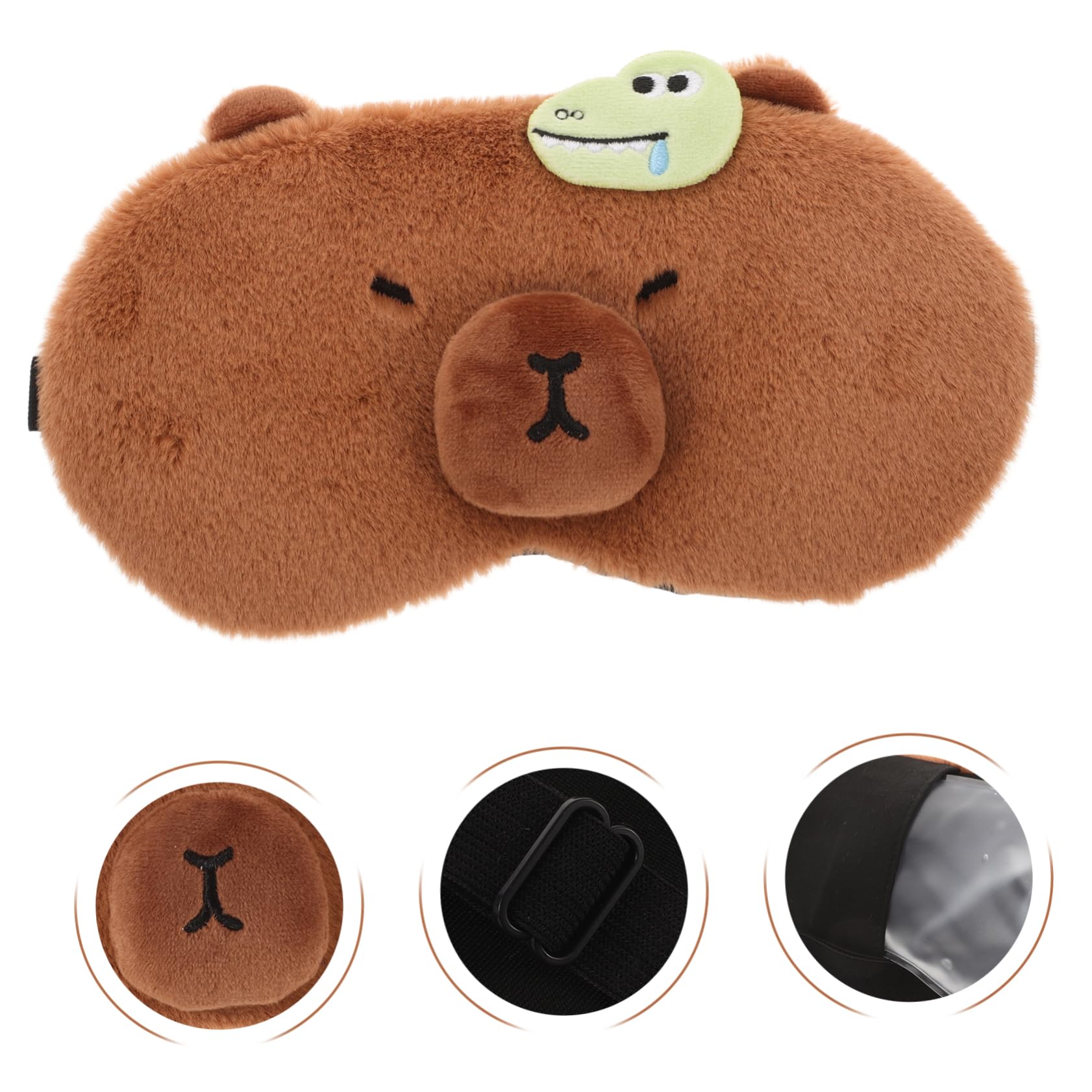 Healeved 5stücke Plüsch Schlafmaske Mit Kühlpack Tragbare Augenbinde Für Erwachsene Süße Cartoon-designs Für Reisen Zuhause Und Entspannende Momente