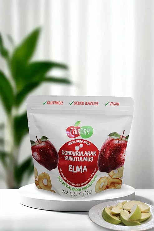 FairDry Apple Slice, Freeze Dried, Freeze Dried, Dried Fruit, Additive-Free, Crispy Fruit Chips
