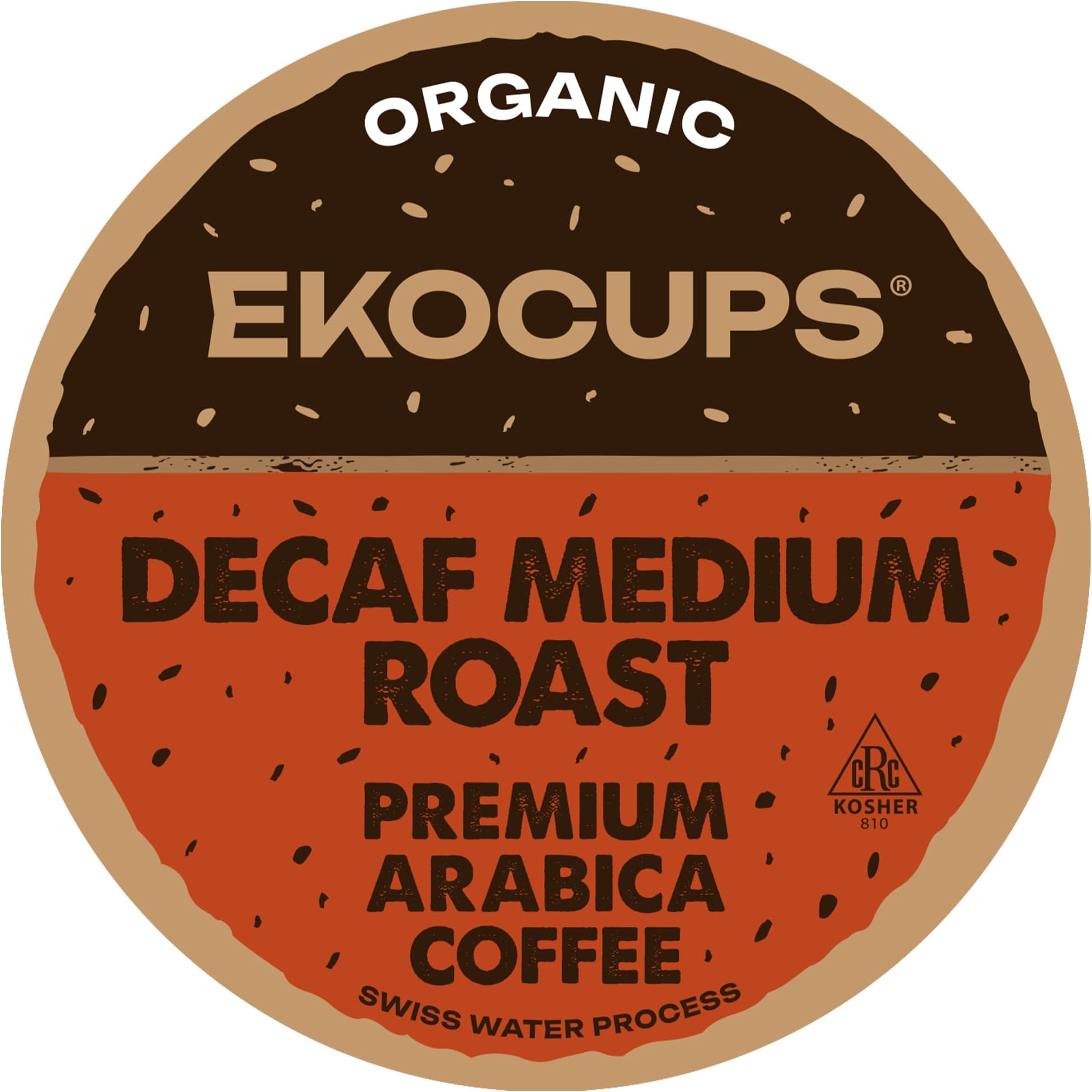 Organic Swiss Water Decaf Medium Roast Coffee Pods, 30% More Coffee Per Cup, Fair Trade Decaffeinated Coffee for Keurig K Cup Machines, Recyclable Pods, 40 Count