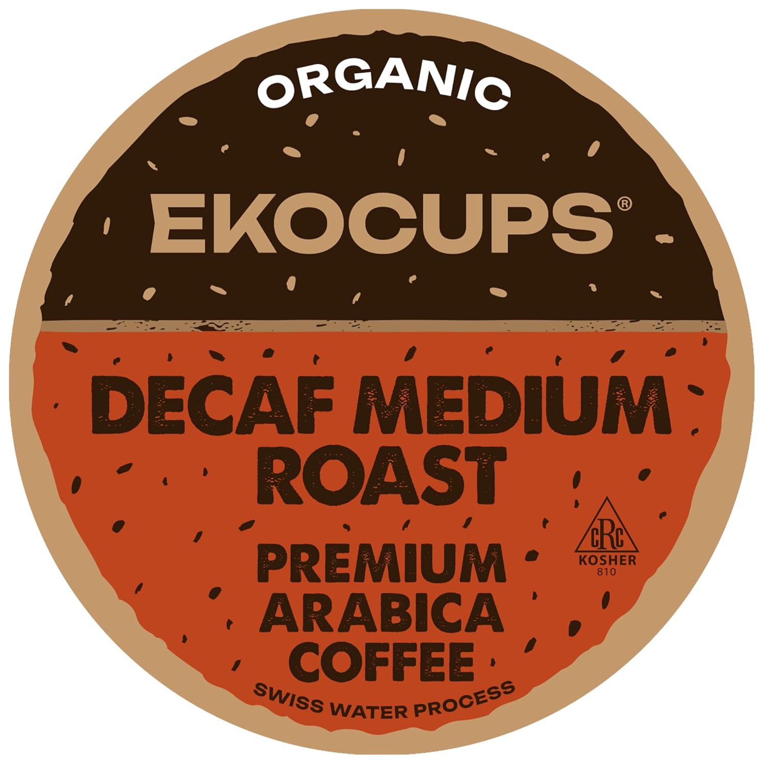 EKOCUPS Organic Swiss Water Decaf Medium Roast Coffee Pods, 30% More Coffee Per Cup, Fair Trade Decaffeinated Coffee for Keurig K Cup Machines, Recyclable Pods, 40 Count