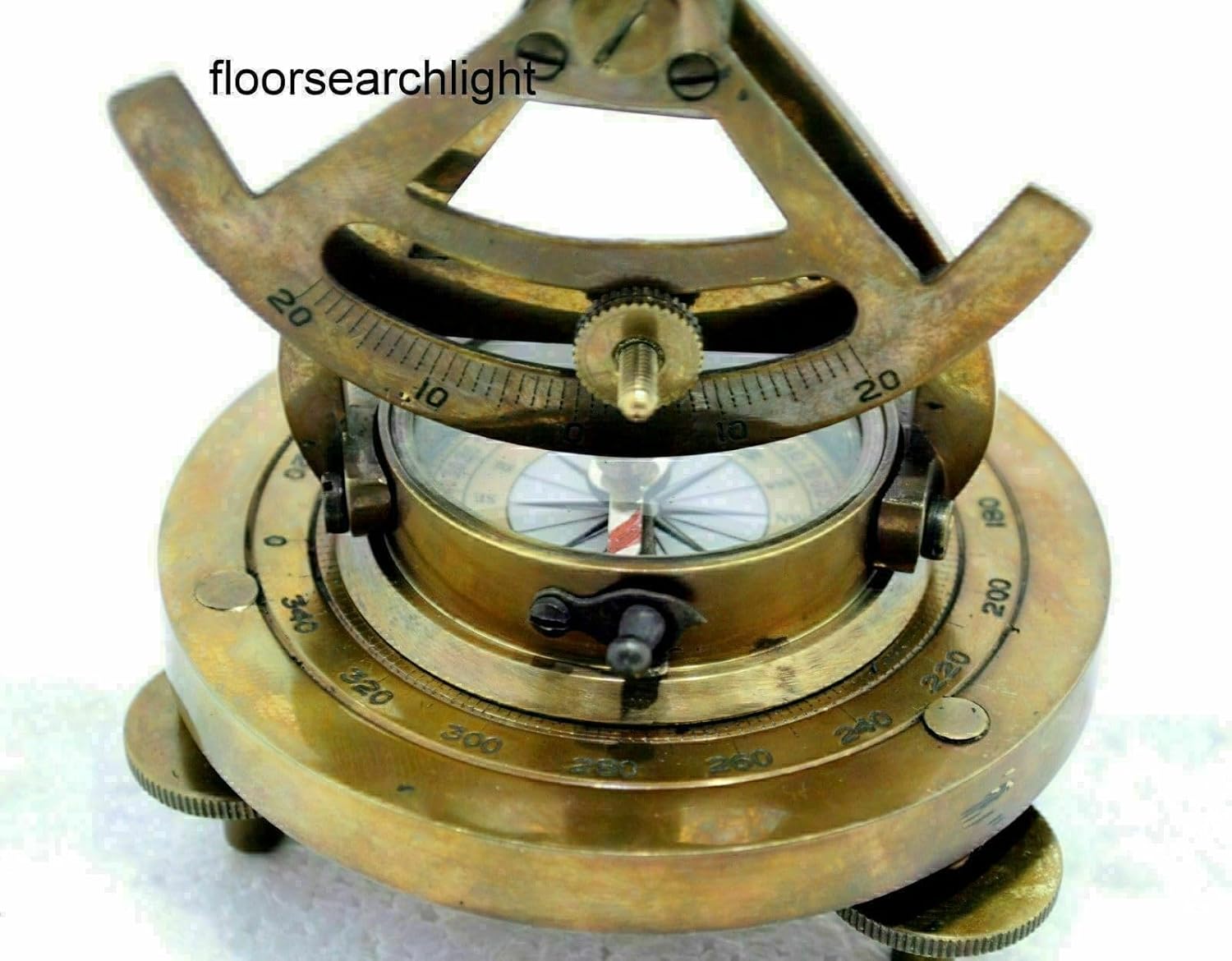 Vintage Compass Survey Instrument Brass Theodolite Alidade Transit Telescope