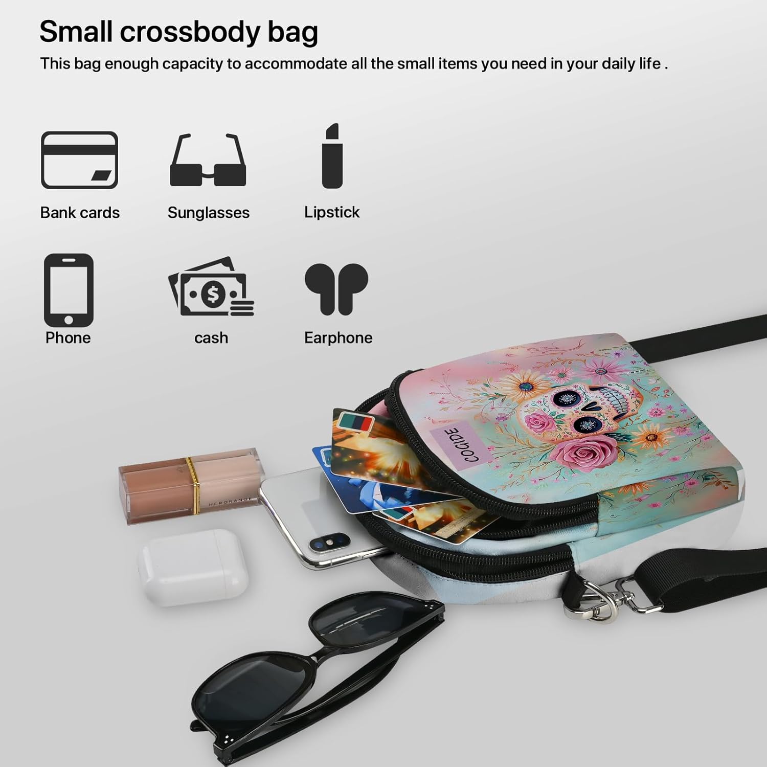 Small Crossbody Bags for Women Cell Phone Purse Lightweight Shoulder Bag with Adjustable Strap Casual Travel - Image 6