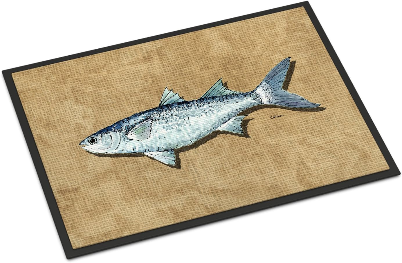 Caroline's Treasures 8805MAT Mullet Doormat 18x27 Front Door Mat Indoor Outdoor Rugs for Entryway, Non Slip Washable Low Pile, 18H X 27W