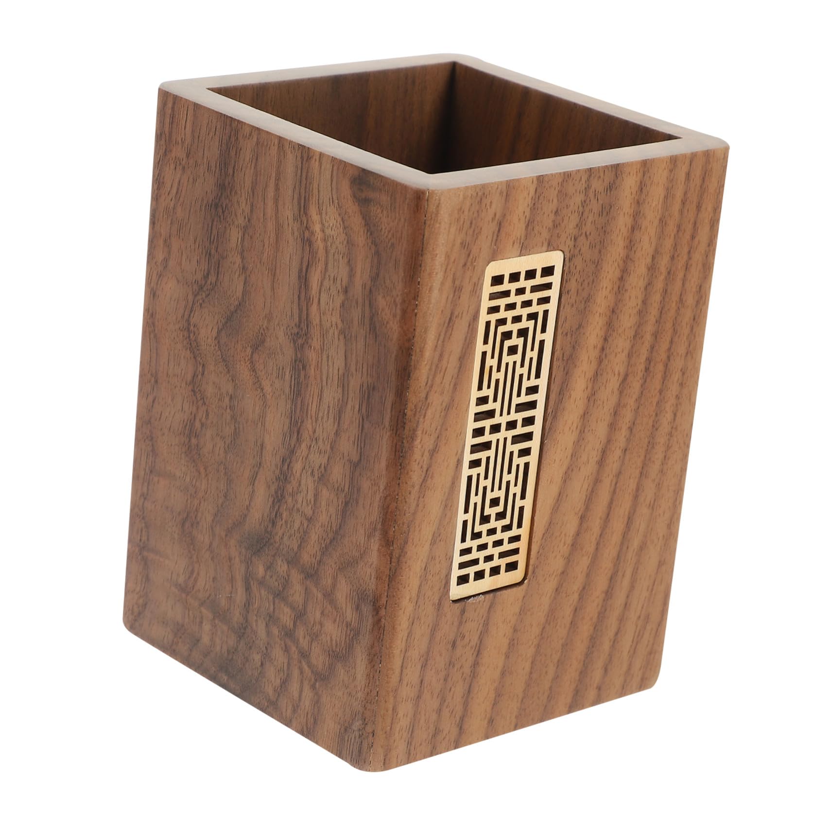 WOONEKY Cubo de Almacenamiento de Madera Portalápices Organizador de Escritorio Japonés Contenedor Creativo para Bolígrafos de Oficina Accesorios Hogar