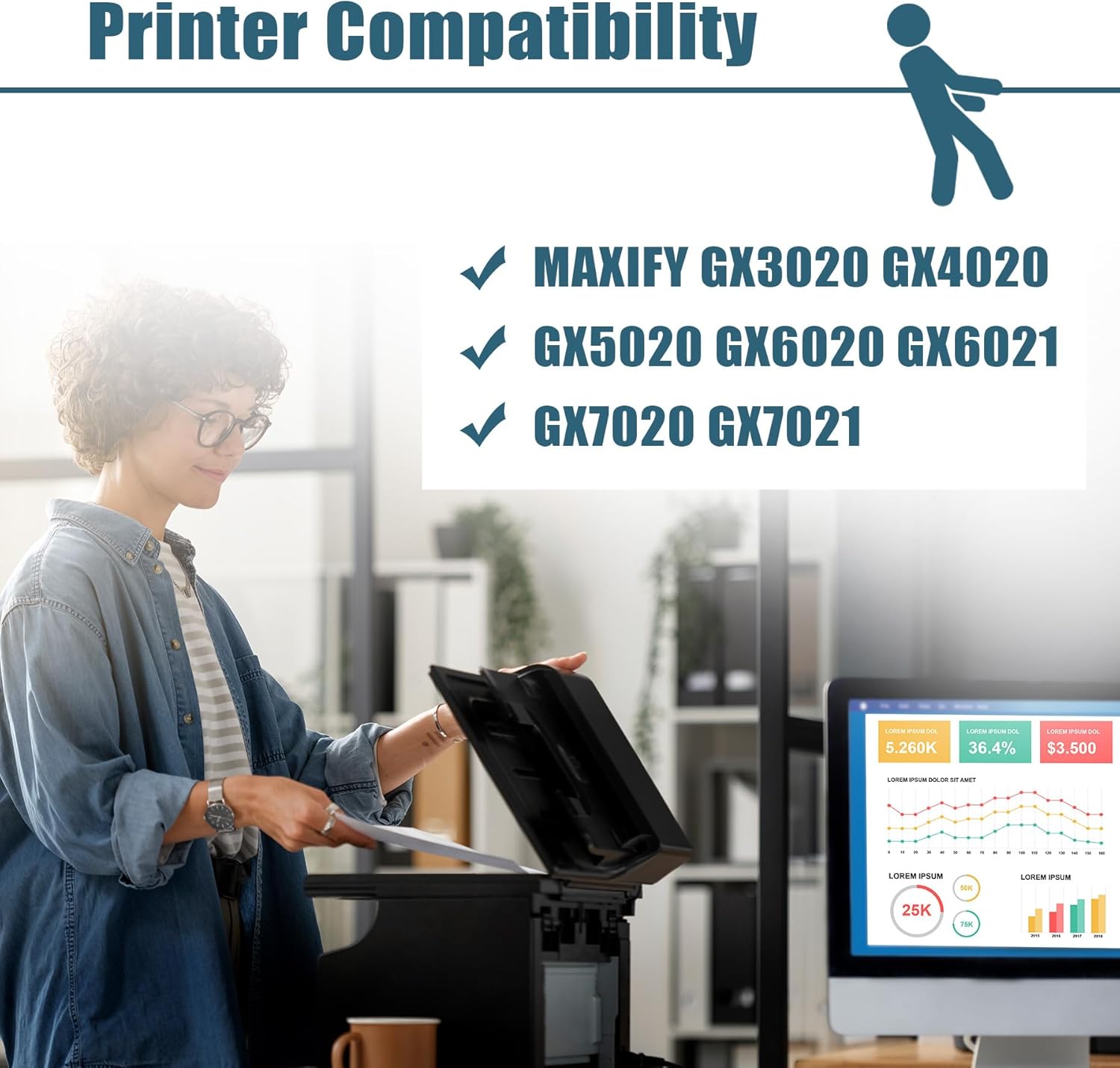 Compatible GI26 Ink Bottle Black Replacement for Canon GI-26 Black Ink Refill Bottles for Canon MAXIFY GX7021 GX6021 GX7020 GX6020 GX4020 GX5020 GX3020 GX6120, (3-Black GI 26 Ink)