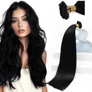 Sunny Hair Black U Tip Hair Extensions Human Hair 22inch K Tip Hair Extensions