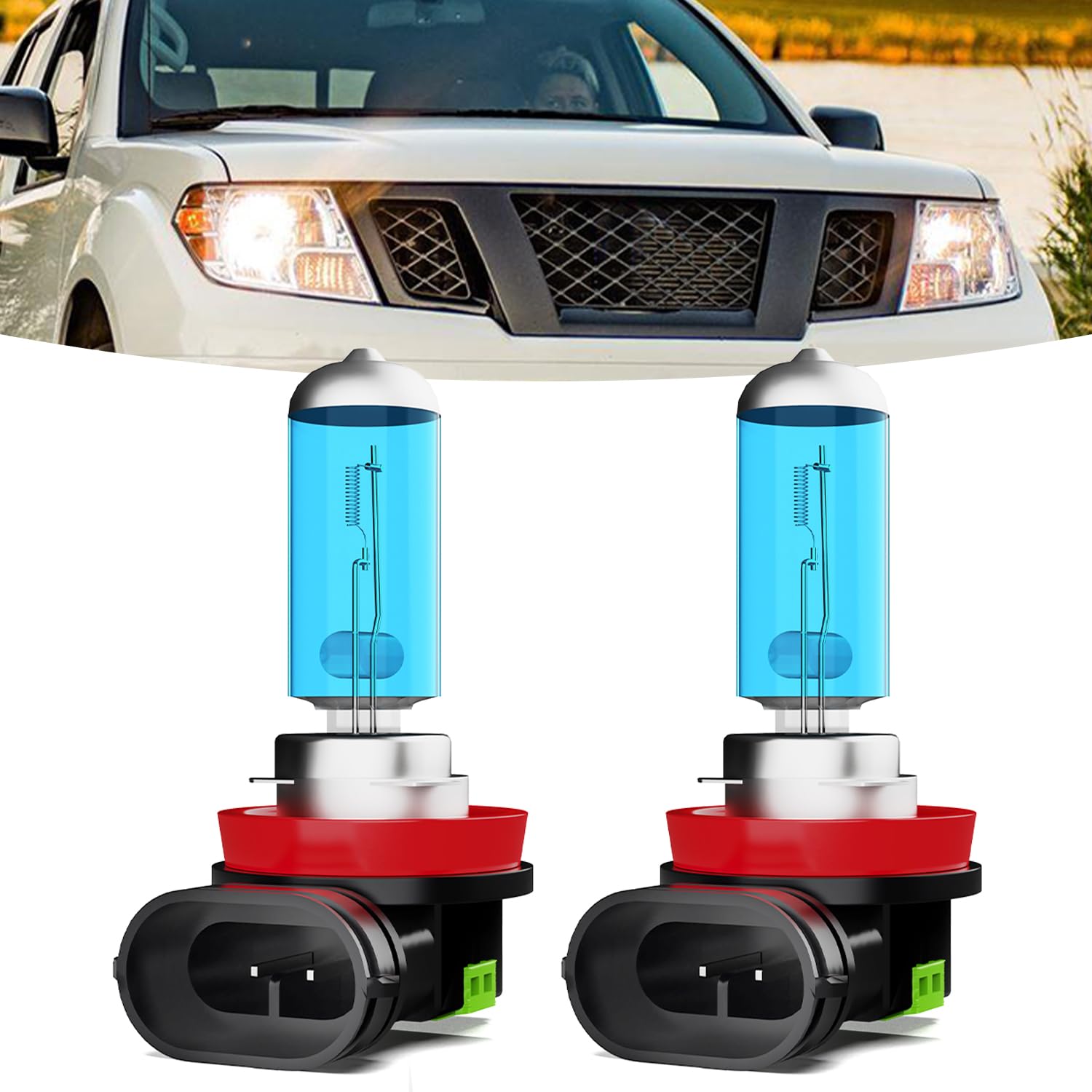 Fog lights Fit For Nissan Frontier 2005-2019 Halogen Headlight Bulbs,h11 Fog Lights Bright Lights Combo,Plug &amp; Play,Pack of 2 (Nissan Frontier 2005-2019 Halogen Fog Lights)