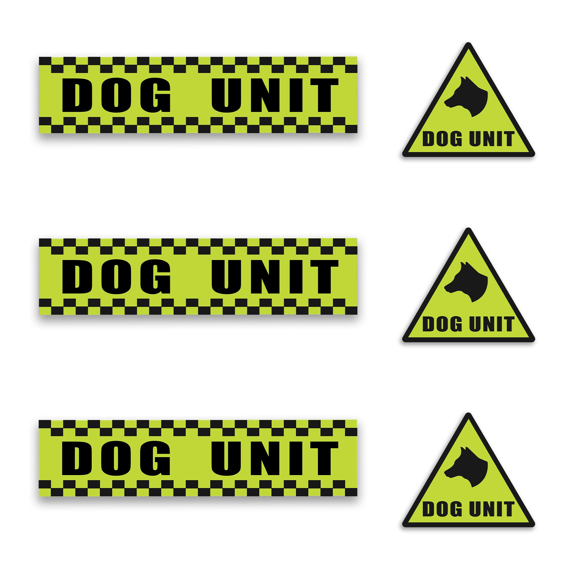 Elite Pet Shop K9 Dog Unit Magnetic Signs – Reactive Dog Warning Sticker for Car & Van – Reflective Magnetic Vehicle Sign for Safety & Security – Weatherproof Design 620x150mm-175x200mm = Pack of 3
