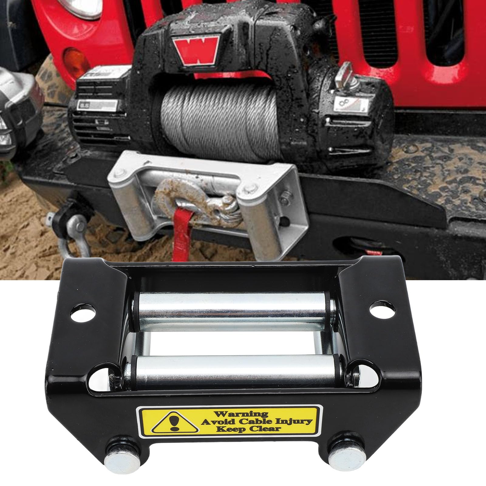 EIMSOAH 2000LB Load Capacity Winch Roller Fairlead, High Strength Cable Guide, Winch Cable Guide, Winch Fairlead, for Heavy Duty Vehicles