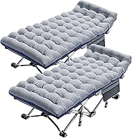 Vista 18 de ABORON Cama de invitados plegable resistente para adultos, capacidad de 500 libras, catre extra portátil con doble capa 1215D, ideal para estancias