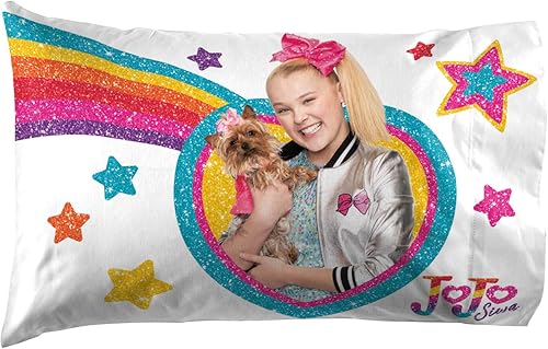 Miniatura 2 de Jay Franco Nickelodeon JoJo Siwa Rainbow Sparkle - Juego de sábanas tamaño individual XL, juego de 3 piezas para niños, súper suave y acogedor,