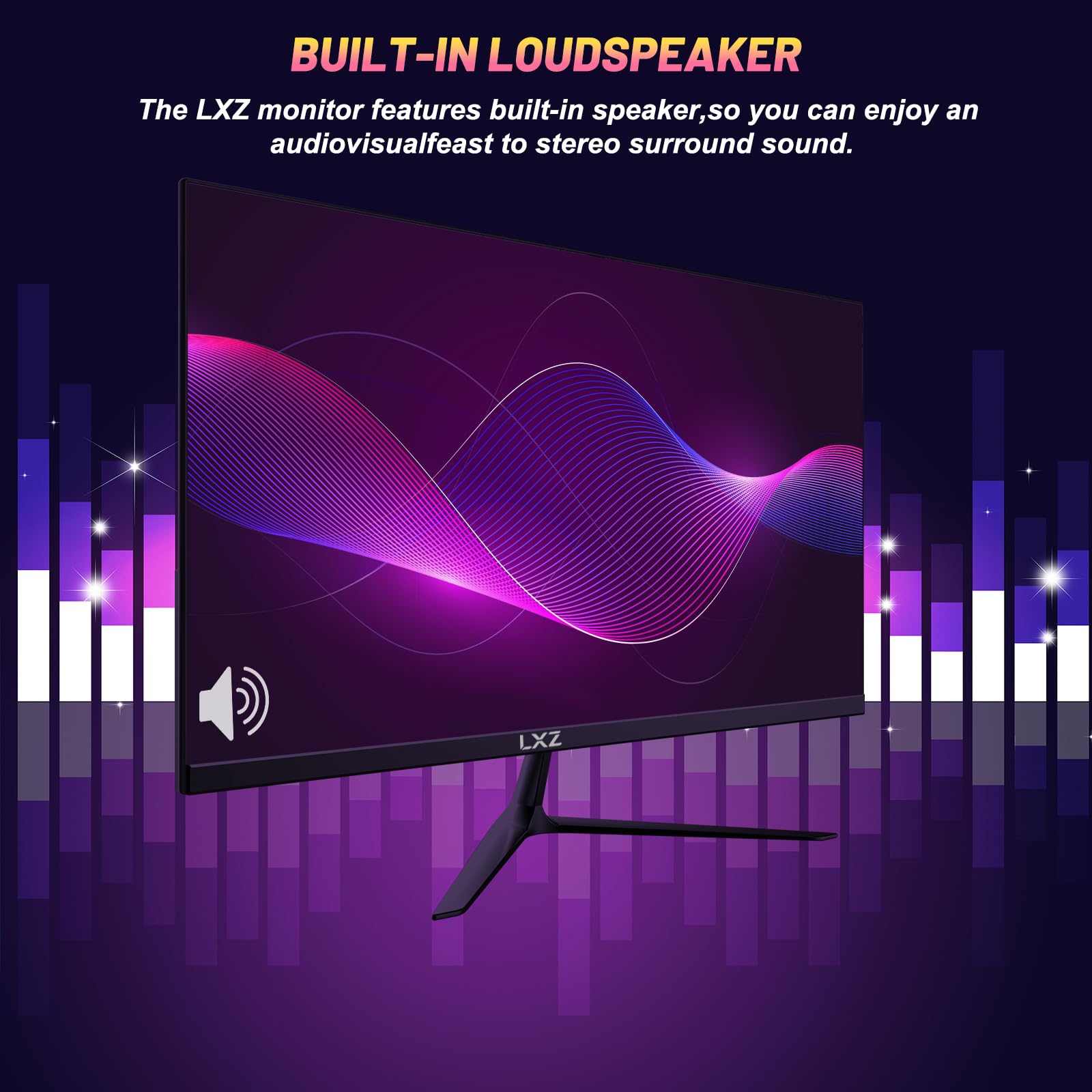 LXZ Monitor 24.5 Pollici 200hz, Monitor Gaming 24.5 Pollici, Schermo PC 24 Pollici, FHD 1080p, IPS, 100% sRGB, DP/HDMI, 1 ms, Montaggio a Parete - Nero