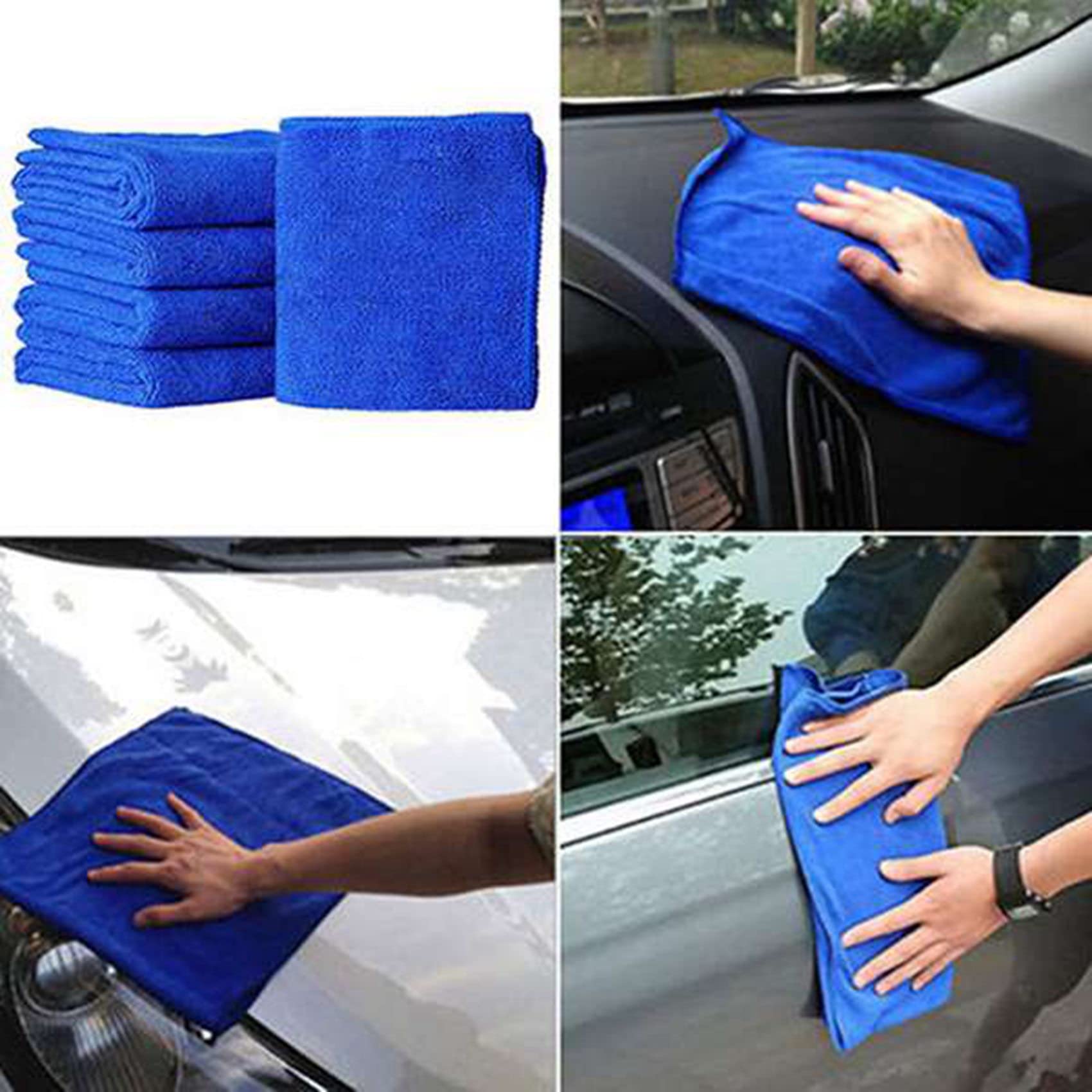 Toalla de Microfibra Absorbente de 200 Uds., Cuidado del Coche, Hogar, Cocina, Lavado, Paño de Lavado Limpio, Toalla