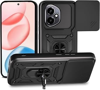 Compatible with Honor 400 Case Cover,with Slide Camera Lens Cover Compatible with Honor 400 DNY-NX9 Case Black
