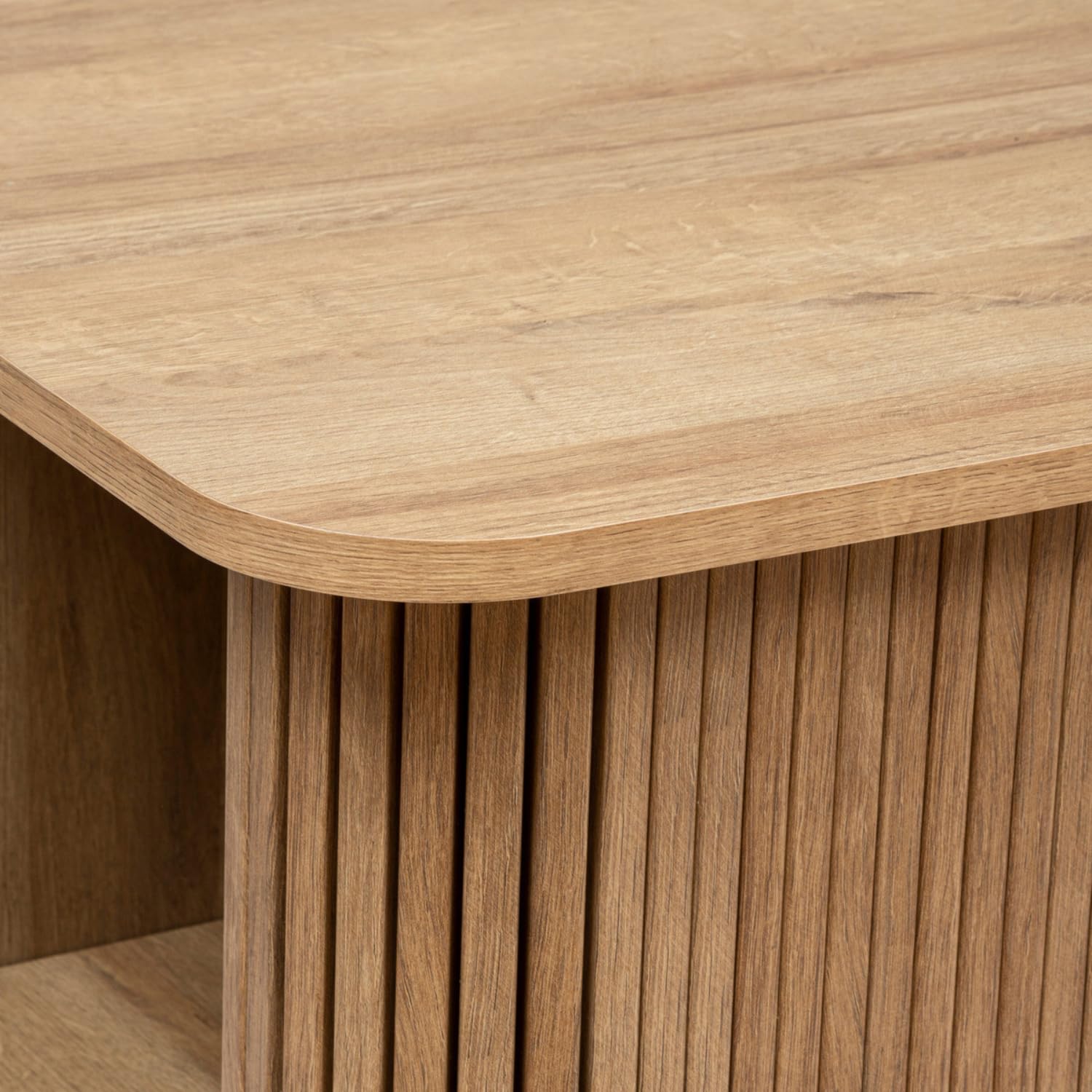 PEGANE Table de Bar en Bois MDF Coloris Naturel - Longueur 120 x Profondeur 60 x Hauteur 102 cm