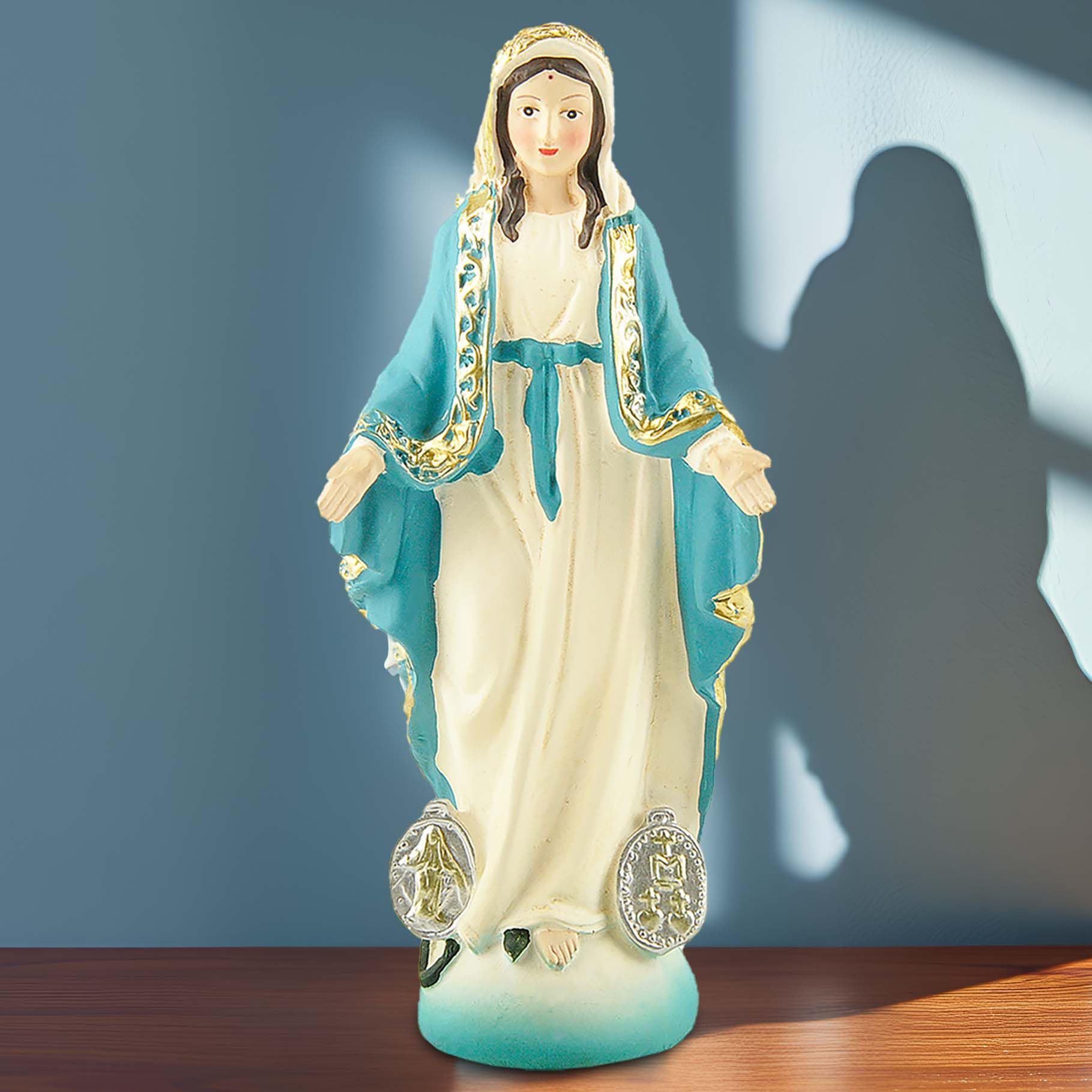 PlentifulHome Virgin Mary Statue of Blessed Virgin Mother Mary Statues, Figurine Religious as Renaissance Collection Tabletop Decorations Gift (4.84 Inch Tall)