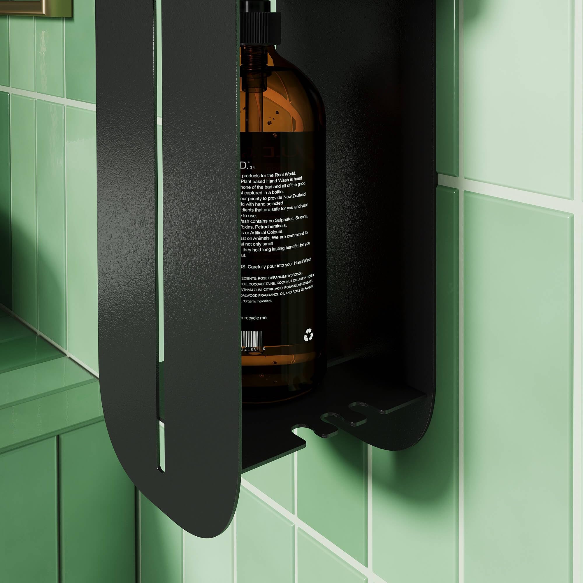 Mensola Bagno in Metallo Nero 80x15 senza foratura o con viti - Organizer Doccia a Parete, Porta Shampoo Doccia Verticale, Design Moderno, Organizzatore bagno, Accessori doccia, Mensole bagno a parete