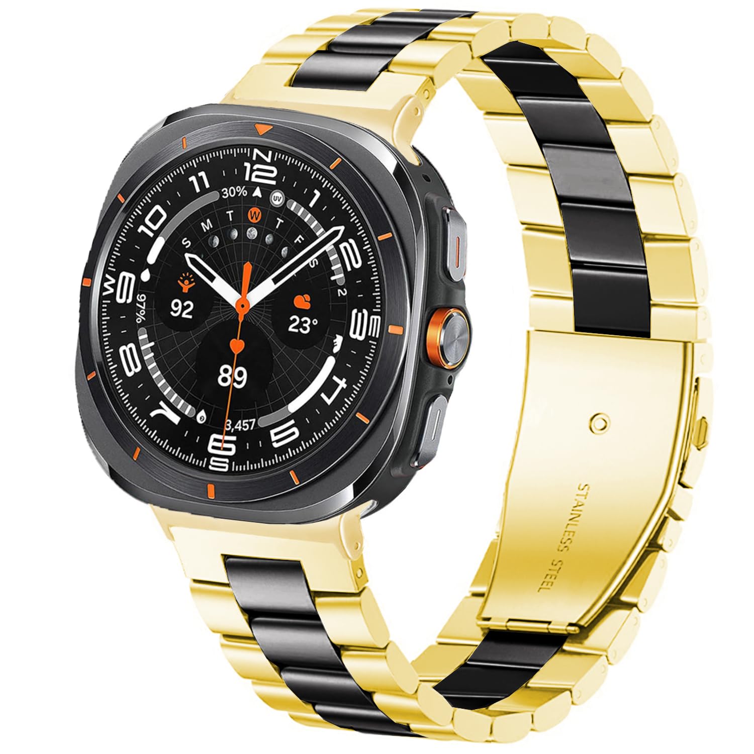 DEALELE Bracelets métalliques compatibles avec Samsung Galaxy Watch Ultra 2