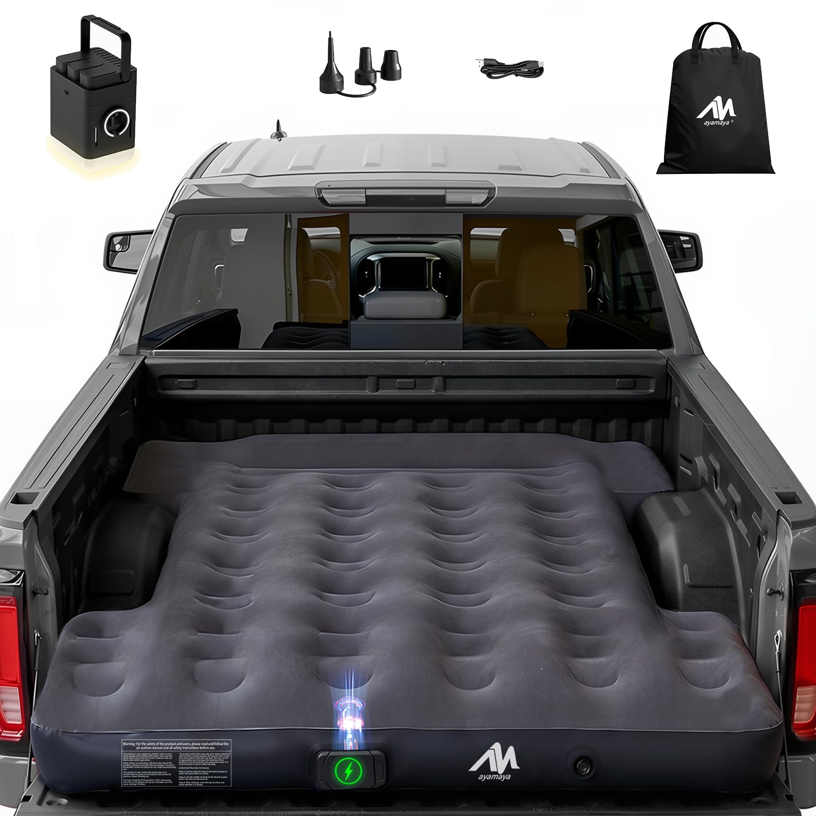 Matelas gonflable lit de camion AYAMAYA de 1,8 à 2 m pour camping