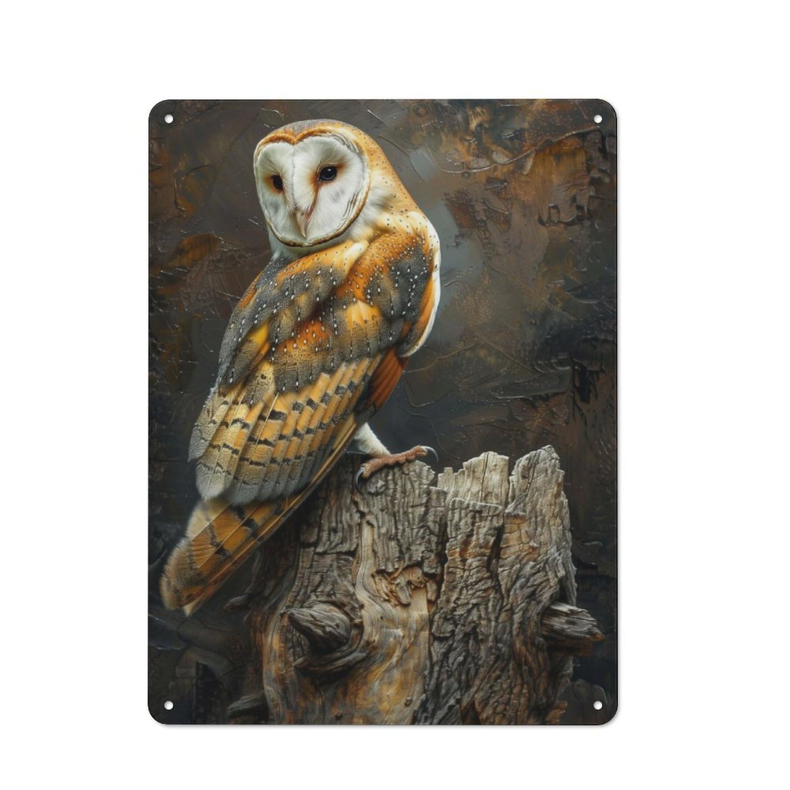 Junmoney Cute Owl Bird Retro Metal Wall Sign 40X30cm For Man Cave Or Games Room, A Housewarming Gift For Games Room Collectors