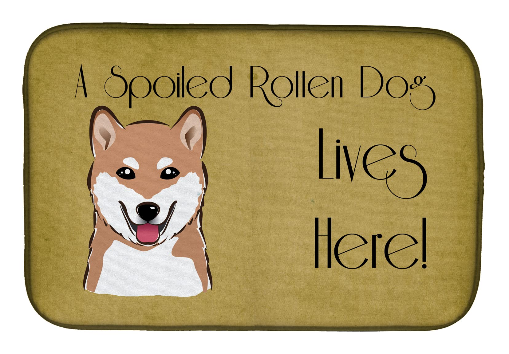 Tapis égouttoir vaisselle Shiba Inu 35,6x53,3 cm cadeau idéal pour amoureux des chiens