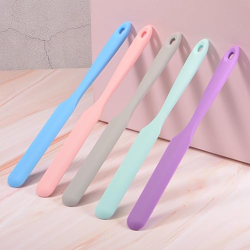 Miniatura 5 de HARFINGTON 2 espátulas de silicona raspadoras de 9.45 pulgadas, reutilizables, antiadherentes, flexibles, para resina epoxi, pintura líquida,