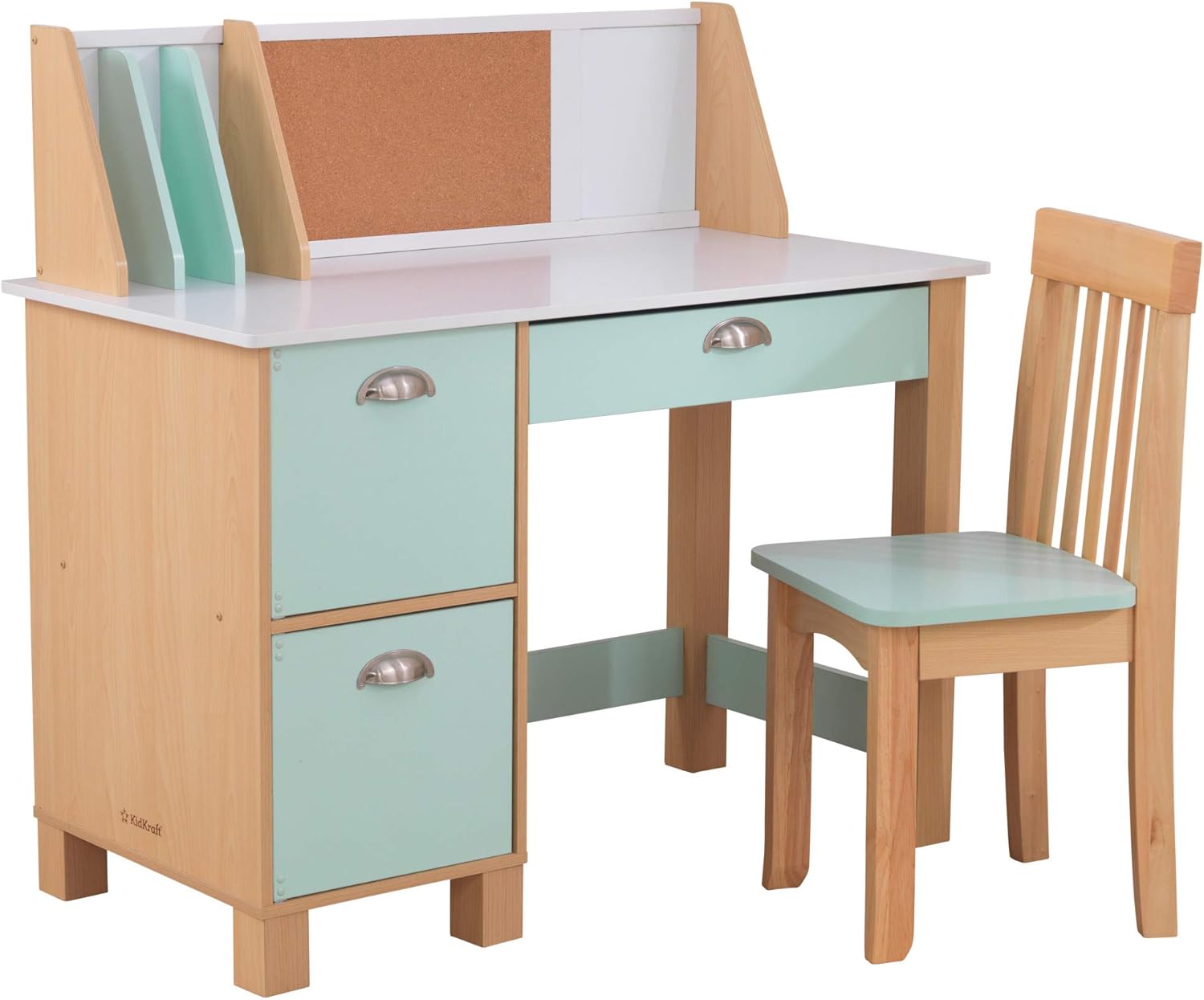 Buy KidKraft Study Desk with Chair Mint, Drawers, Extra Storage