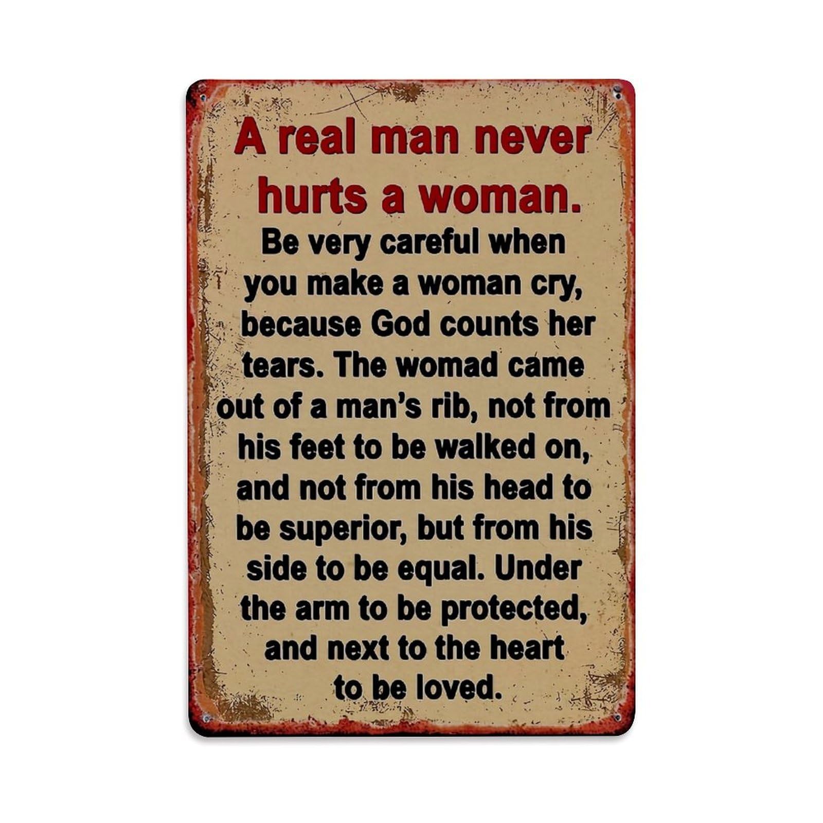 Jdfenggu Vintage Inspirational Quote About Respect Retro Metal Tin Sign, Metal Poster For Bar, Home, Man Cave, Kitchen, Laundry Room Art Decor 8X12 Inch