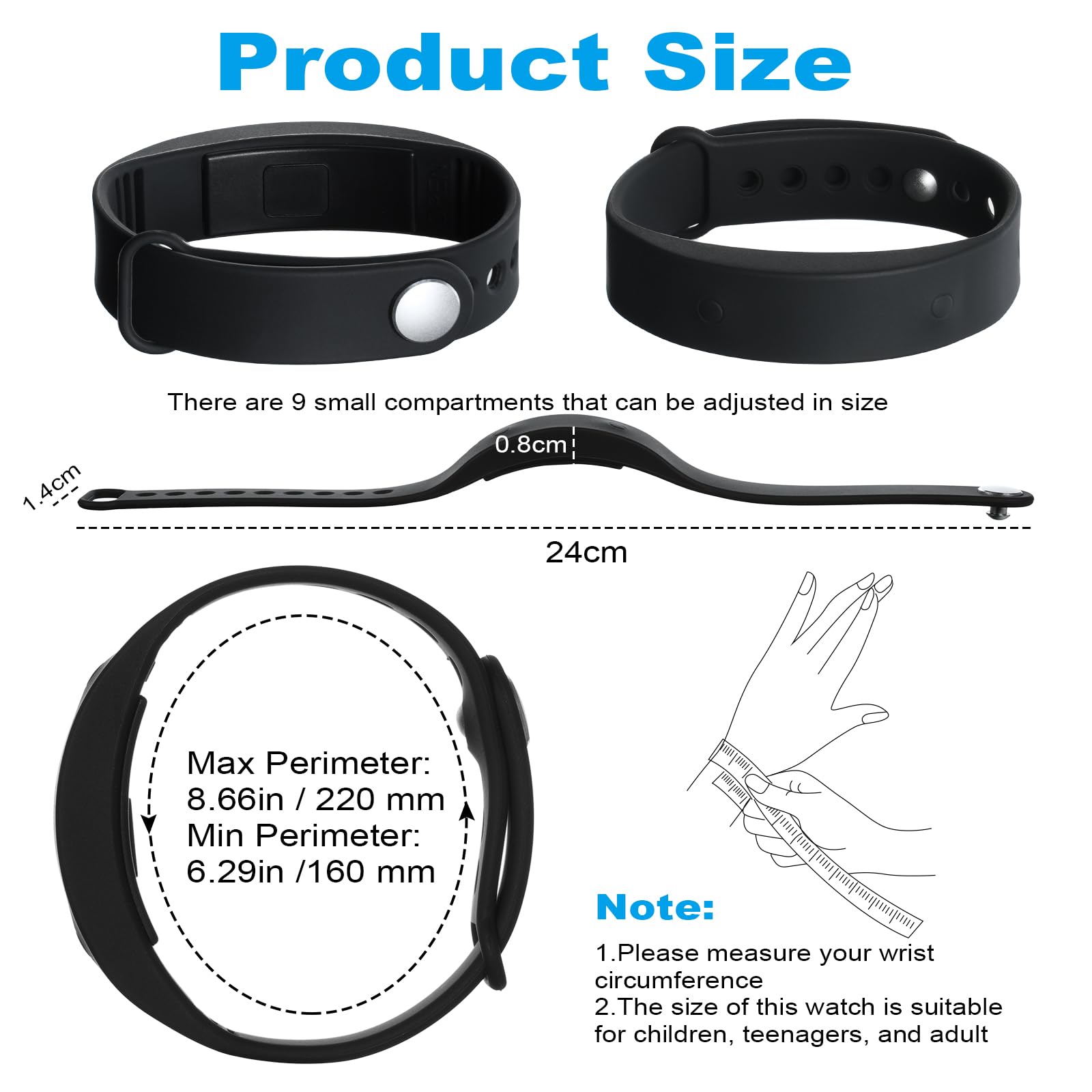 ACWOO Montre d'Alarme et de Rappel Médical 15 Alarmes Quotidiennes, Imperméable et Vibrante