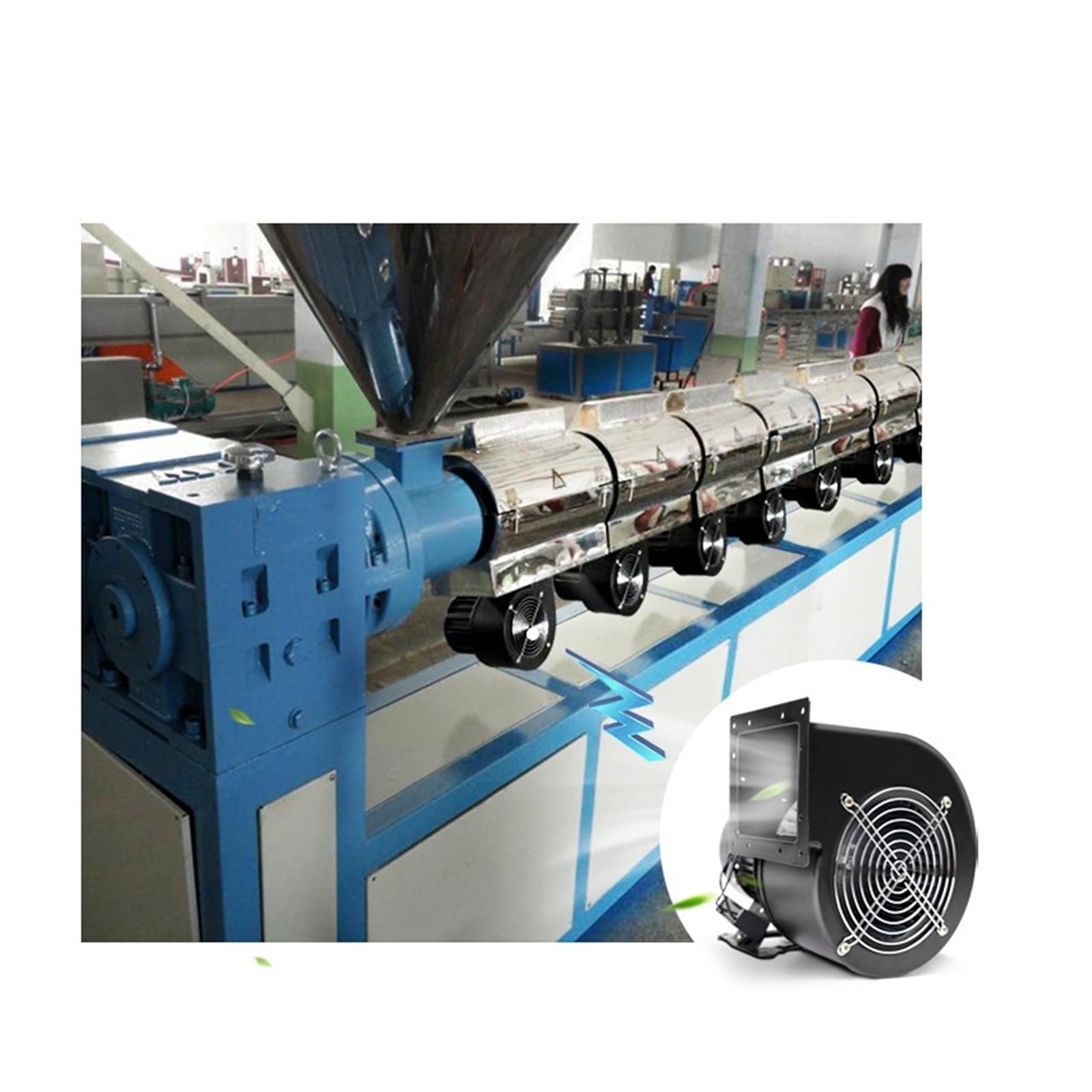 Ventilador centrífugo pequeño FLJ de Alta Velocidad y Baja presión, con 32 aspas, Inflable for refrigeración Industrial con Fuerte Capacidad de disipación de Calor(130FLJ5-120W-220V)