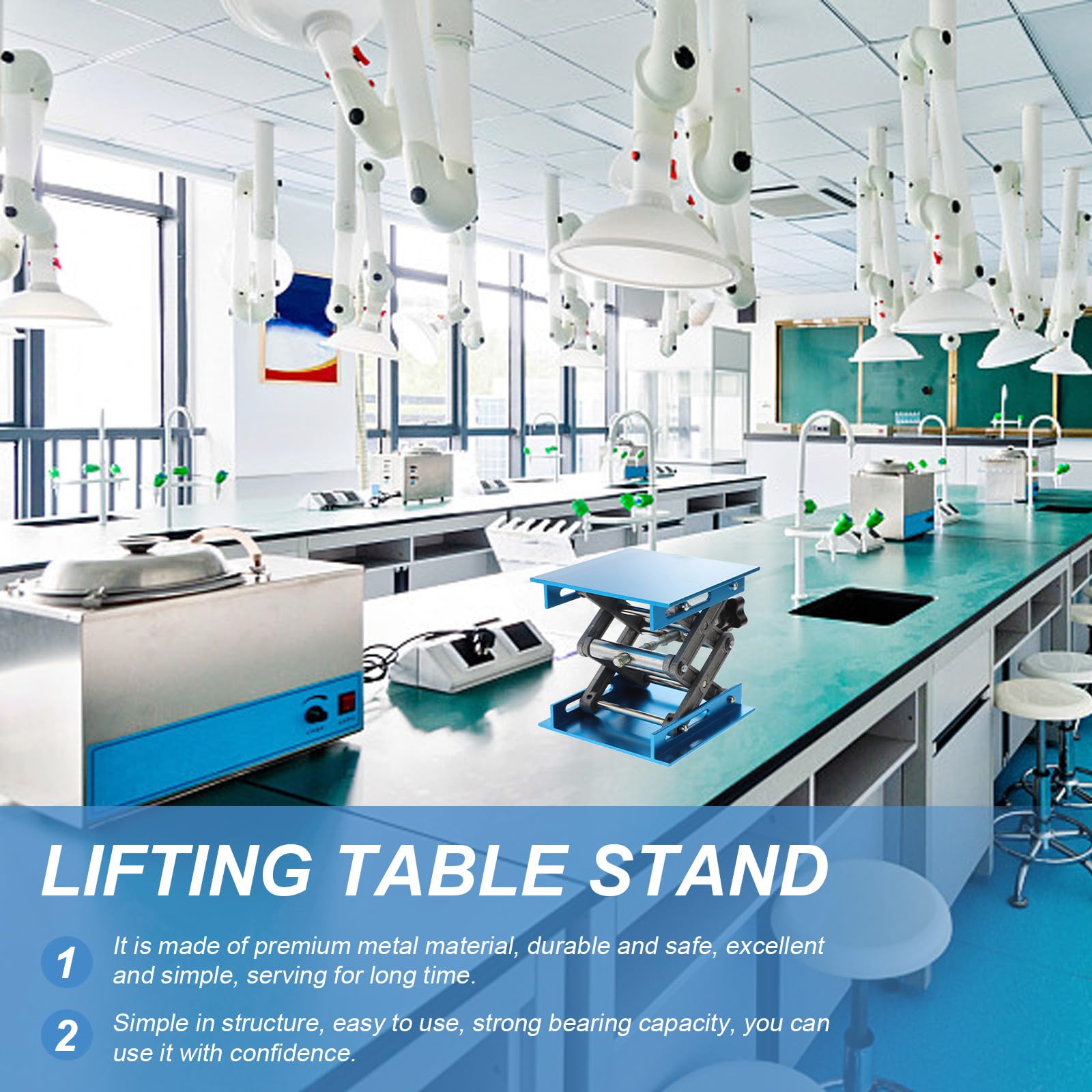 Cabilock Soporte Simple Plataforma Ligero Elevadora de Aluminio de Fácil de Transportar Estructura para Uso Industrial y Científico