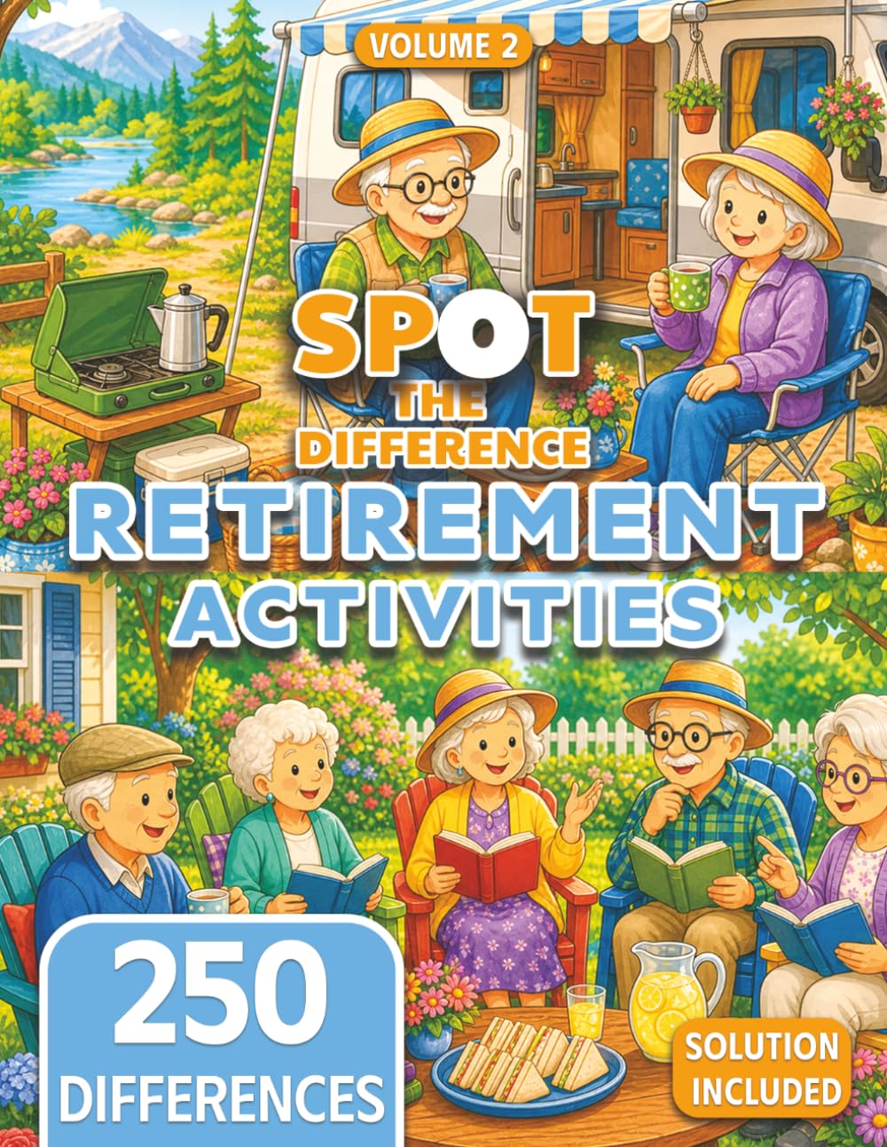 Spot the Difference for Seniors: Retirement Activities (Volume 2) (Seniors Stay Sharp Series)
