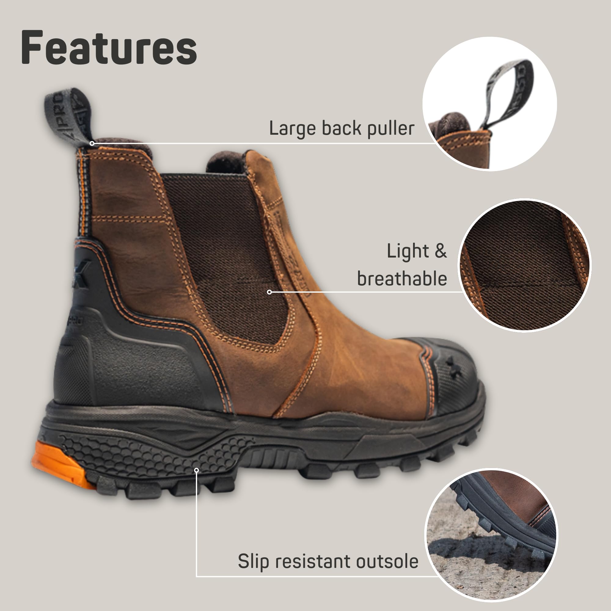 Xpert xp740 Vulcan Mens Negro Composite Toe Seguridad Distribuidor Boot