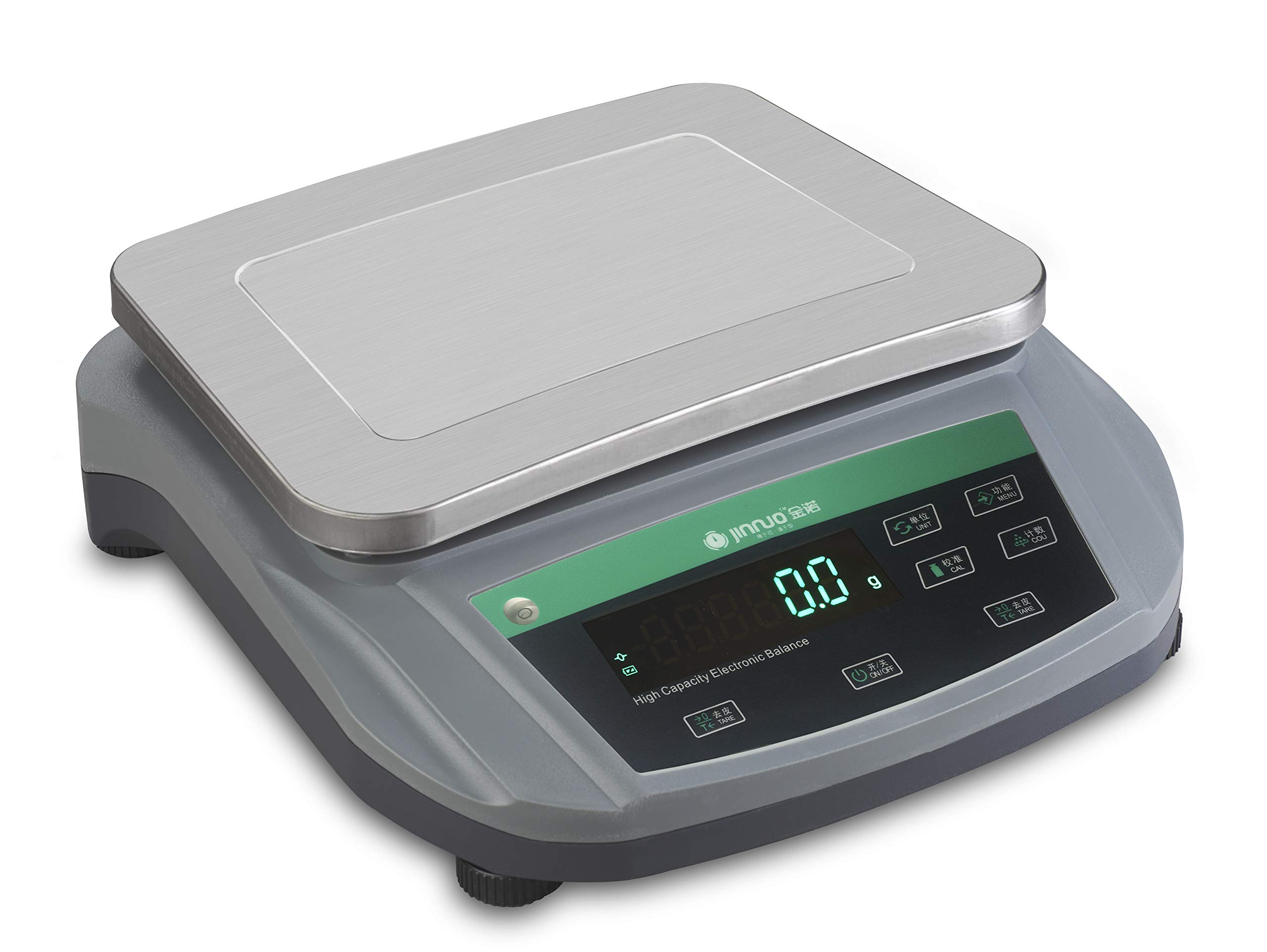 CGOLDENWALL Balance analytique électronique de précision 30 kg, 0,1 g rechargeable avec grand plateau de pesage certifié CE