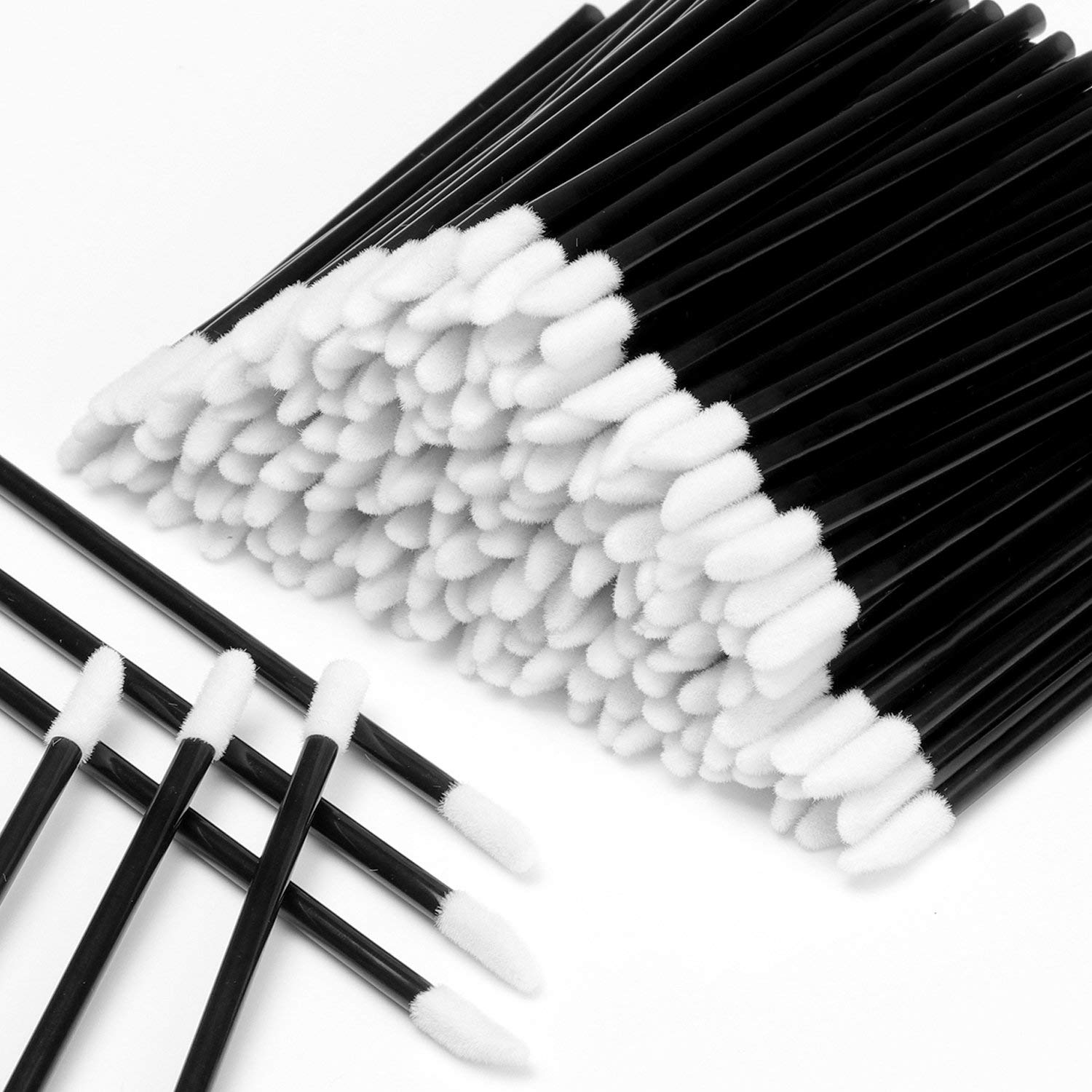100pcs Black Disposable Lipstick Wands Applicators