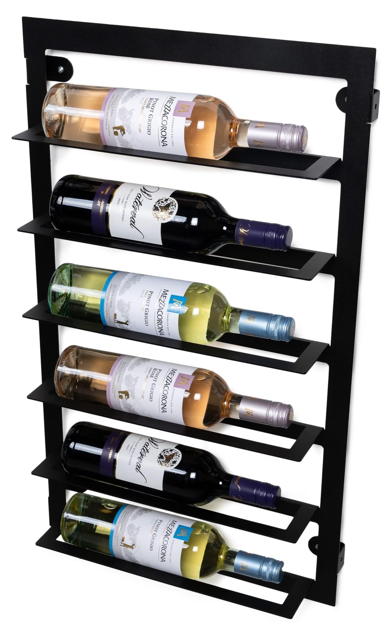 Casier à vin pour 6 bouteilles noir Blackwell porte-bouteille salon
