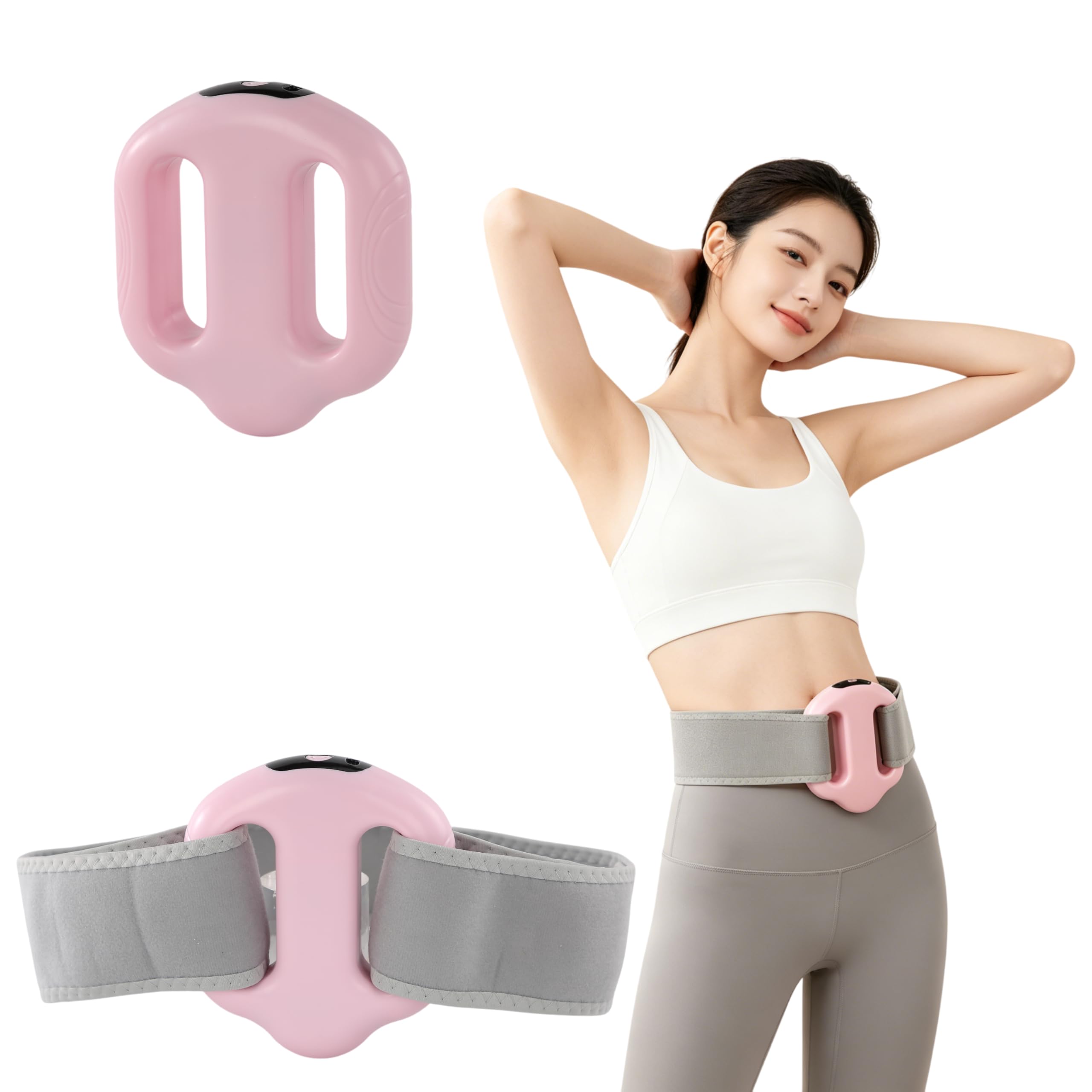 Smart Wearable Neck Massager for Daily Relaxation, Portable Electric Neck Massage Device with 3 Massage Modes, 5 Intensity Levels, Powerful Motor, Adjustable Ring Strap, Ergonomic Design, Pink