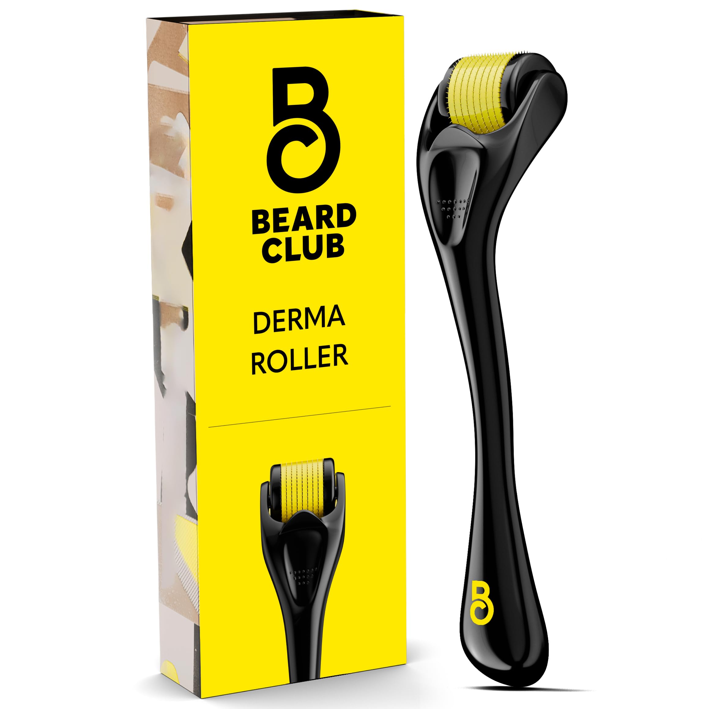 The Beard Club Derma Roller for Face Body and Scalp - Microneedling for Men and Women with 540