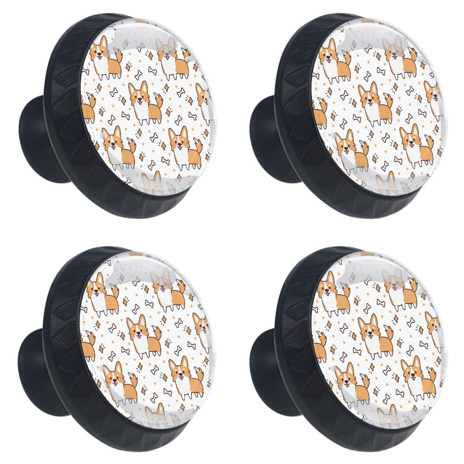 Boutons de tiroir Corgi déco joyeuse pour la cuisine et les meubles