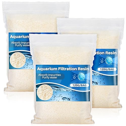 3PCS Aquarium Resin - Organic Filtration Resin Remove Driftwood Tannins,Aquarium