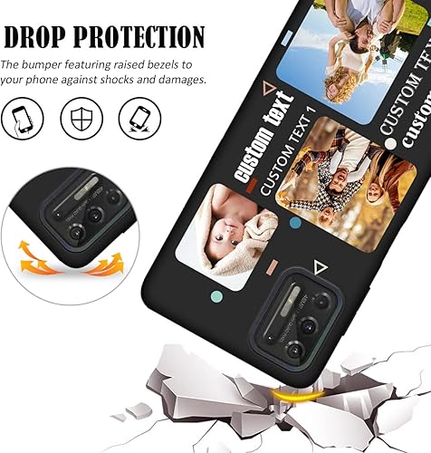 Vista 151 de Funda personalizada para Motorola Moto G Stylus 2021 con nombre de foto, texto y foto, GStylus personalizado -21 funda suave y fina (negro) de 6.8