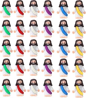 30pcs Mini Jesus Figures - Tiny PVC Action Figures for Easter Egg Stuffers, Hide & Seek, Religious Gifts & Decor