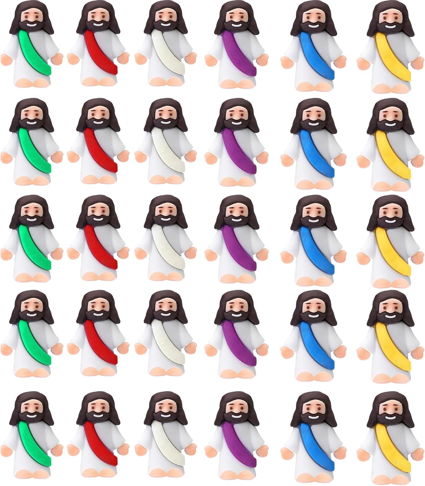 AKFAHOIF Mini Jesus Figures, Set of 30pcs Action Figures Little Jesus Figures, Tiny Jesus Figures to Hide and Seek Religious Gifts for Easter Egg Stuffers