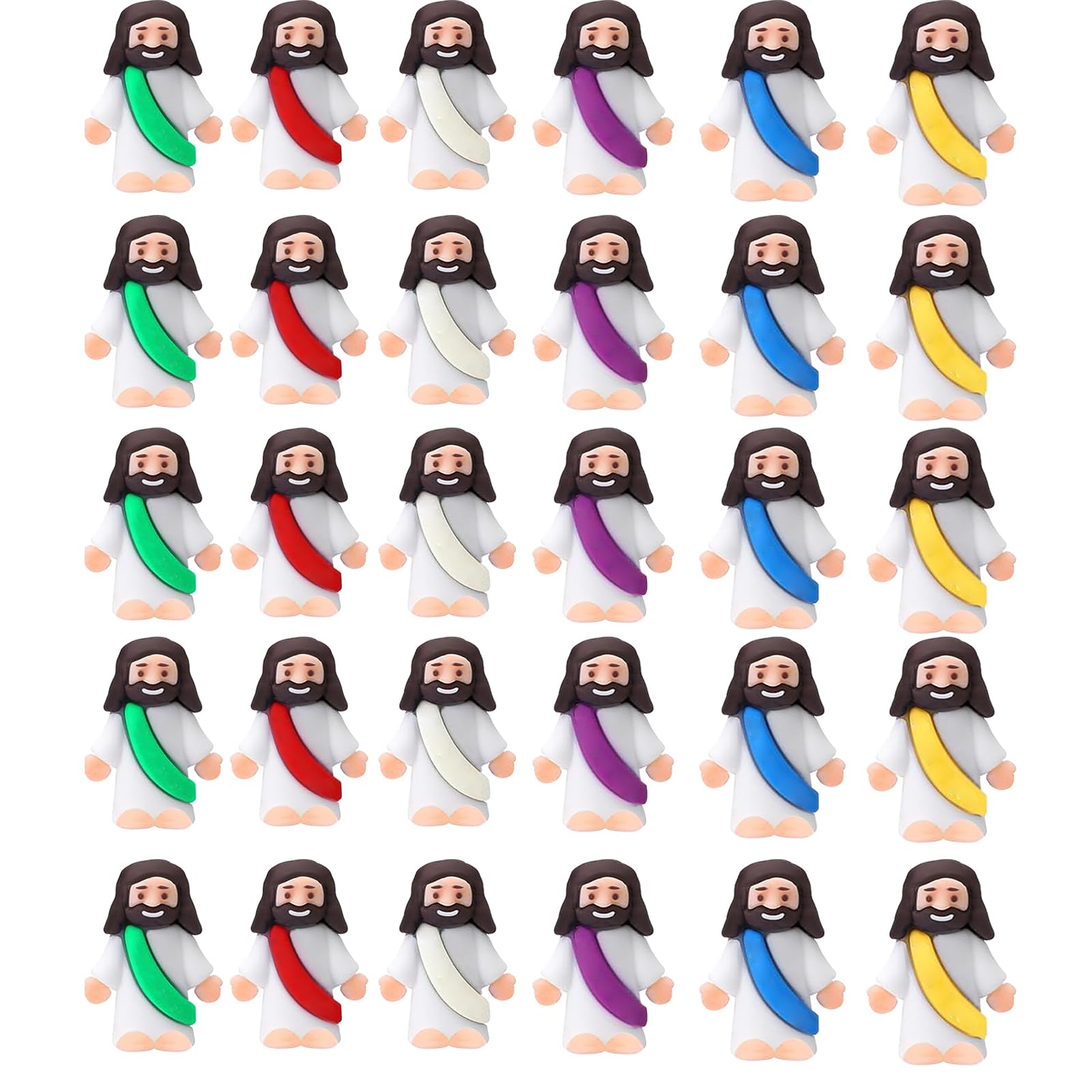AKFAHOIF Mini Jesus Figures, Set of 30pcs Action Figures Little Jesus Figures, Tiny Jesus Figures to Hide and Seek Religious Gifts for Easter Egg Stuffers